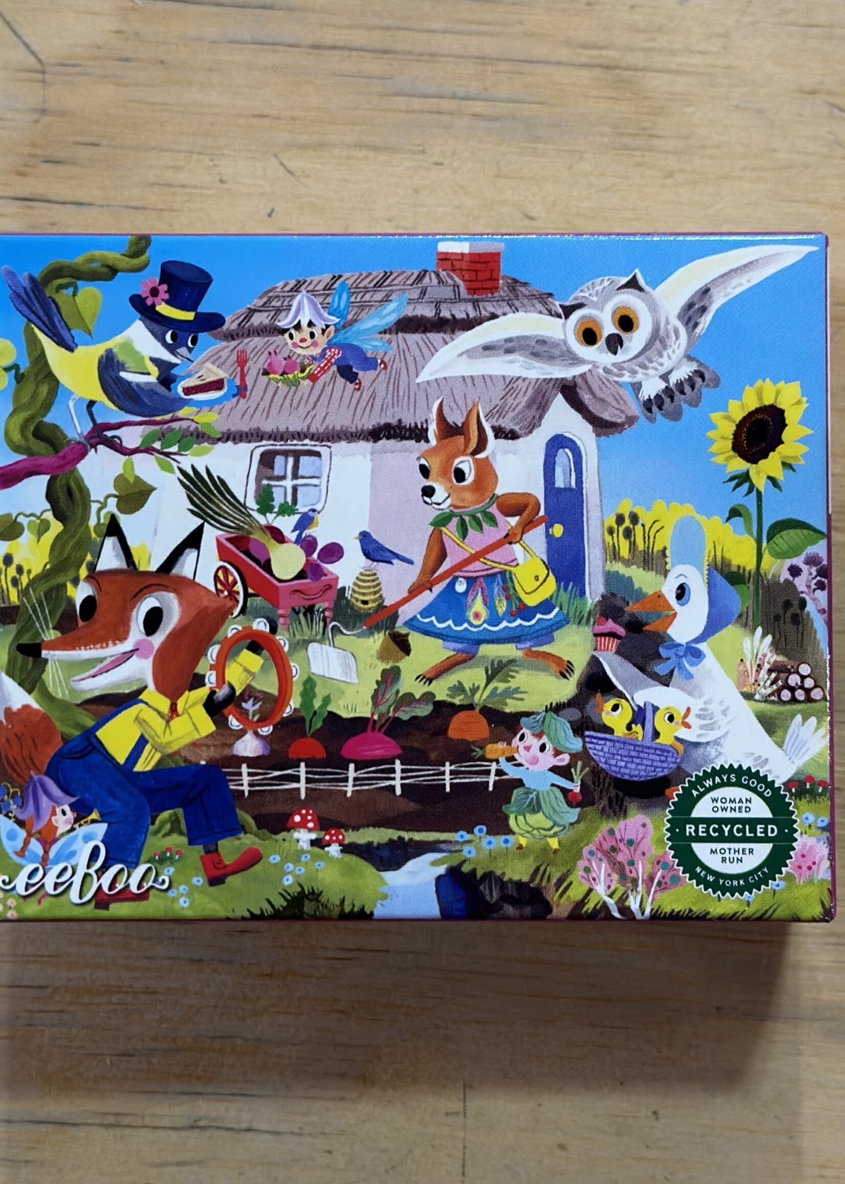 eeBoo Puzzle - Cottage Garden (Fairies & Tales Mini Puzzle) 36 Pc.