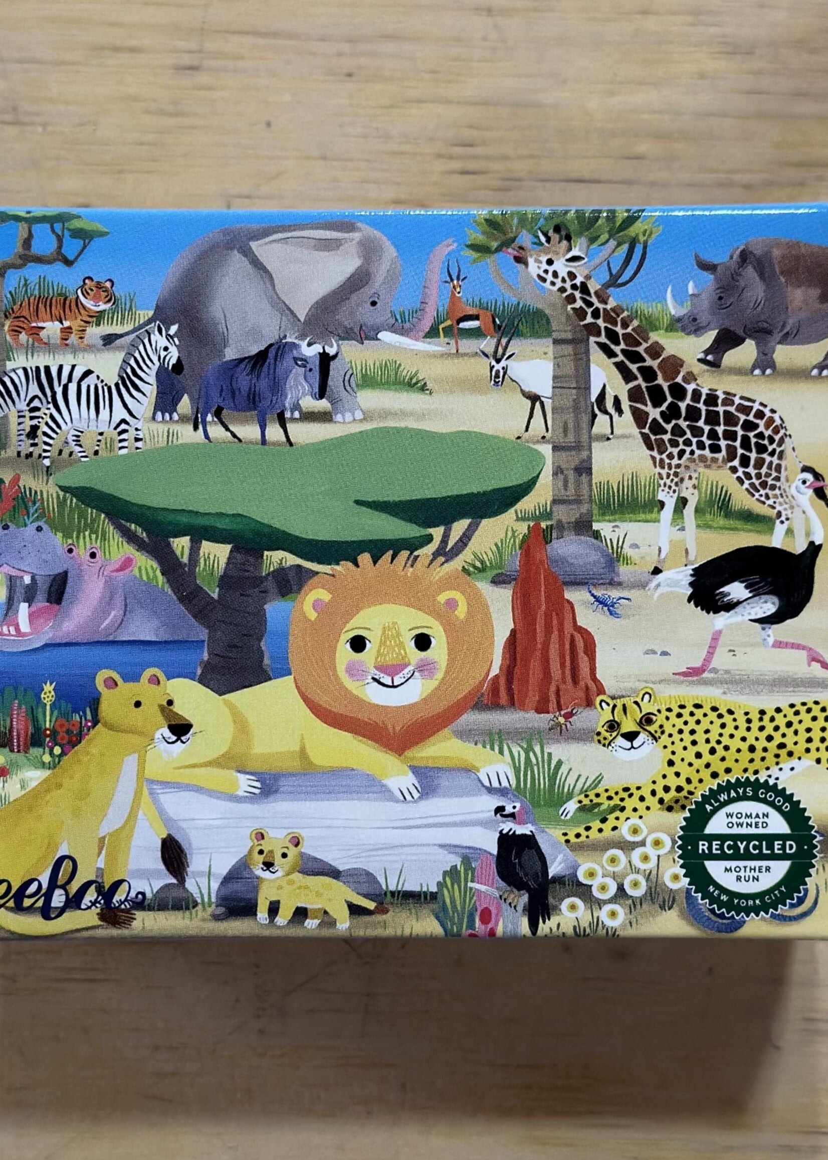 eeBoo Puzzle - Savanna (Wild Habitats Mini Puzzle) 36 Pc.