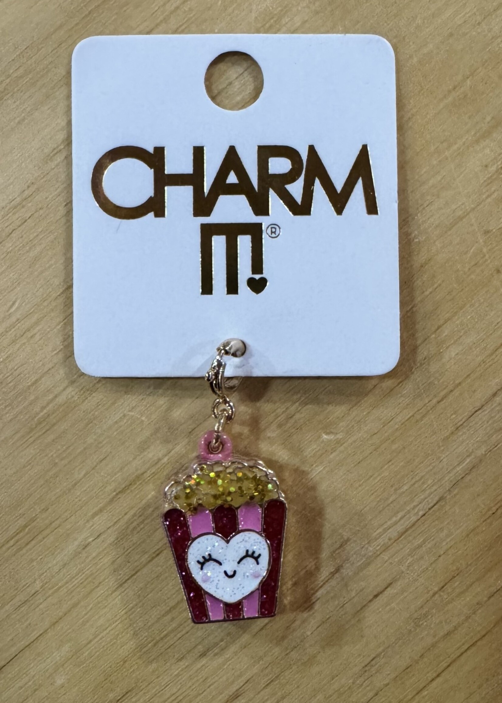 Charm It! Charm It! - Gold Glitter Popcorn Charm