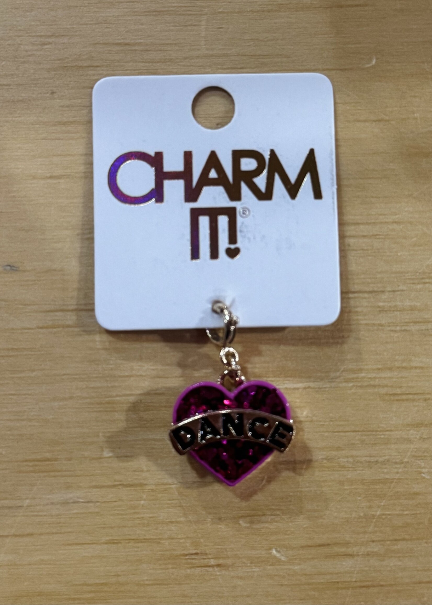 Charm It! Charm It! - Gold Glitter Dance Heart Charm