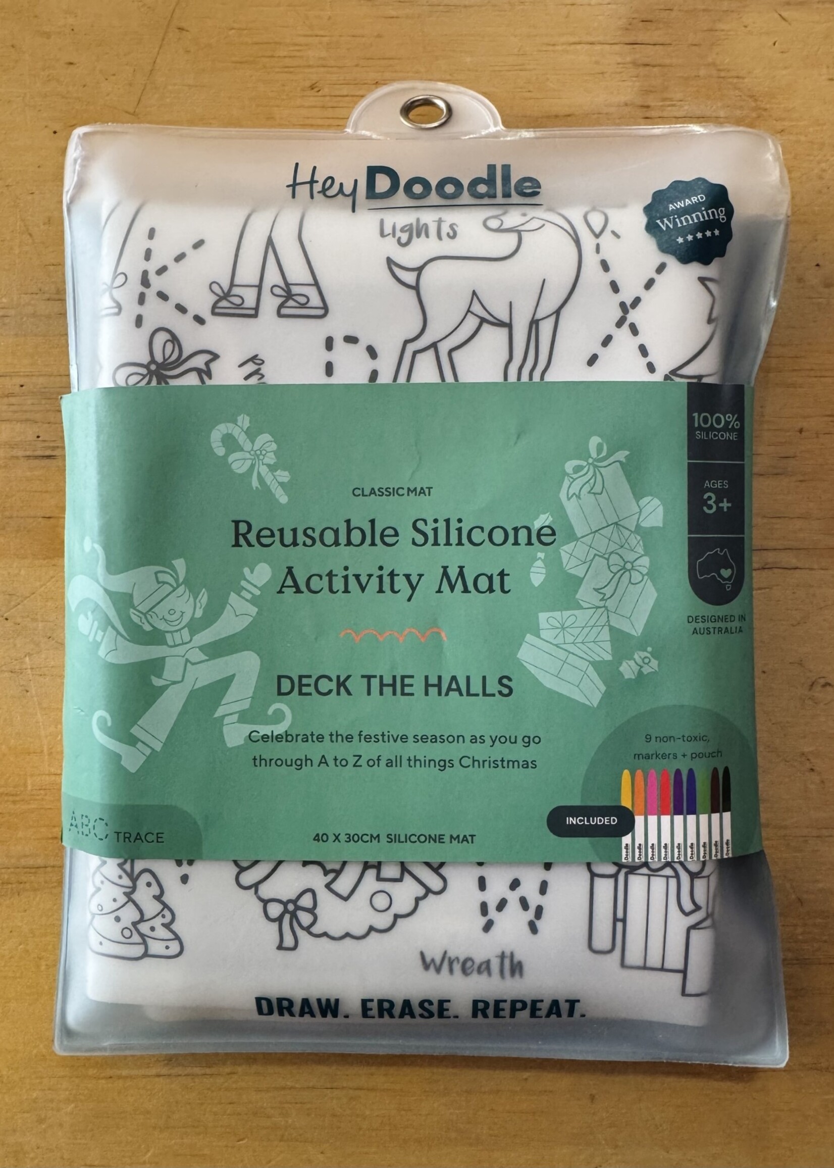 Hey Doodle Deck The Halls (Reusable Silicone Activity Mat)