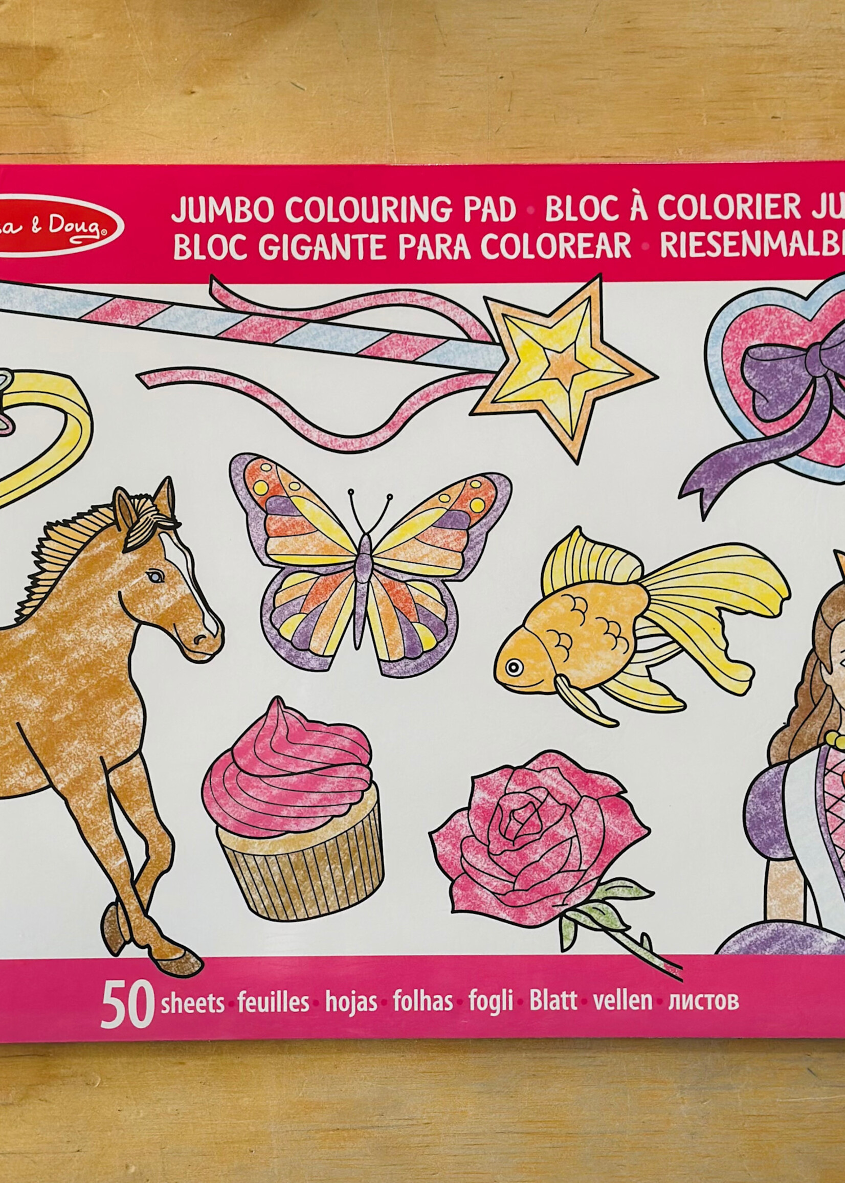 Melissa & Doug Jumbo Coloring Pad - Pink  (11" x 14")