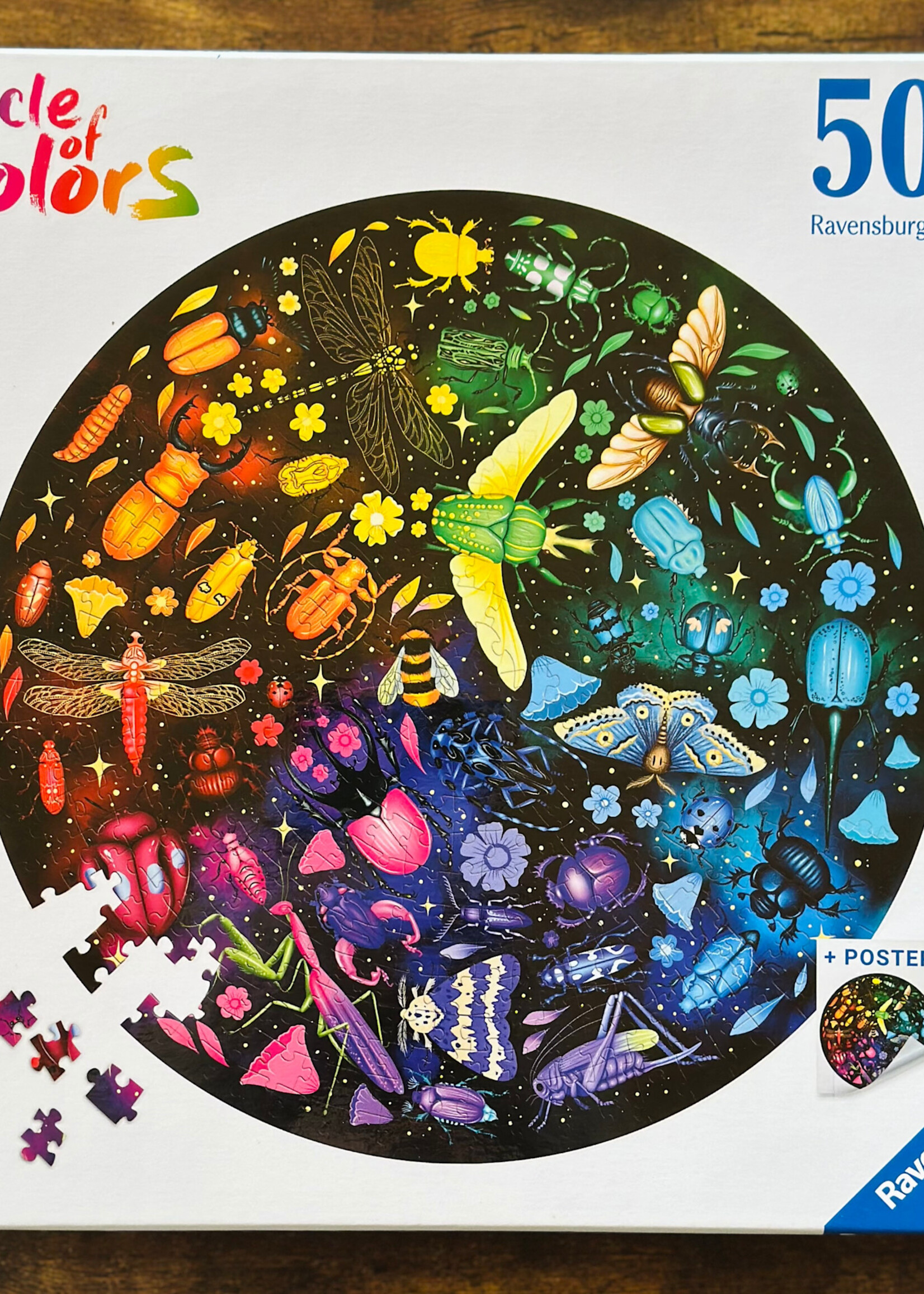 Ravensburger Puzzle - Circle of Colors: Insects 500 Pc. (Round)