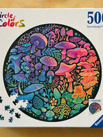 Ravensburger Puzzle - Circle of Flowers: Mushrooms 500 Pc. (Round)