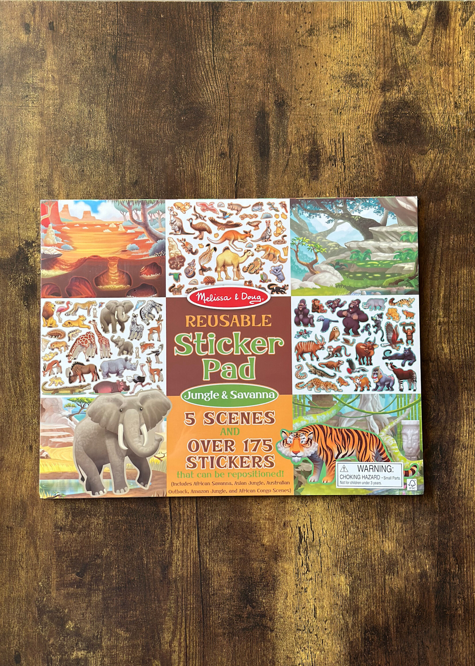Melissa & Doug Reusable Sticker Pad - Jungle & Savanna