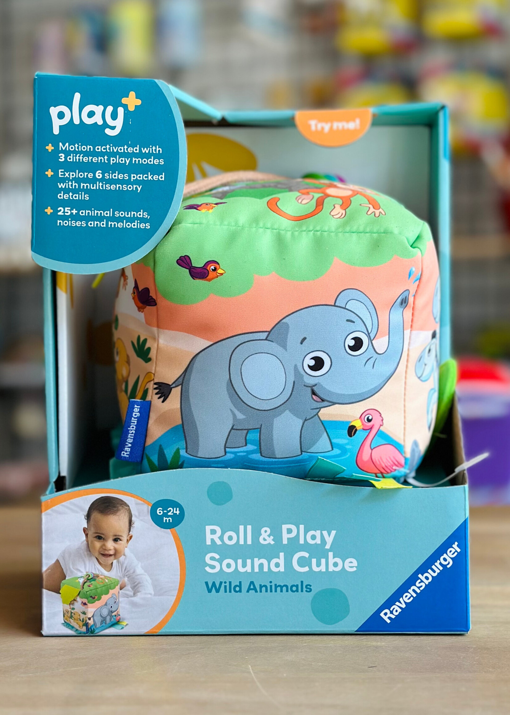 Ravensburger Roll & Play Sound Cube: Wild Animals