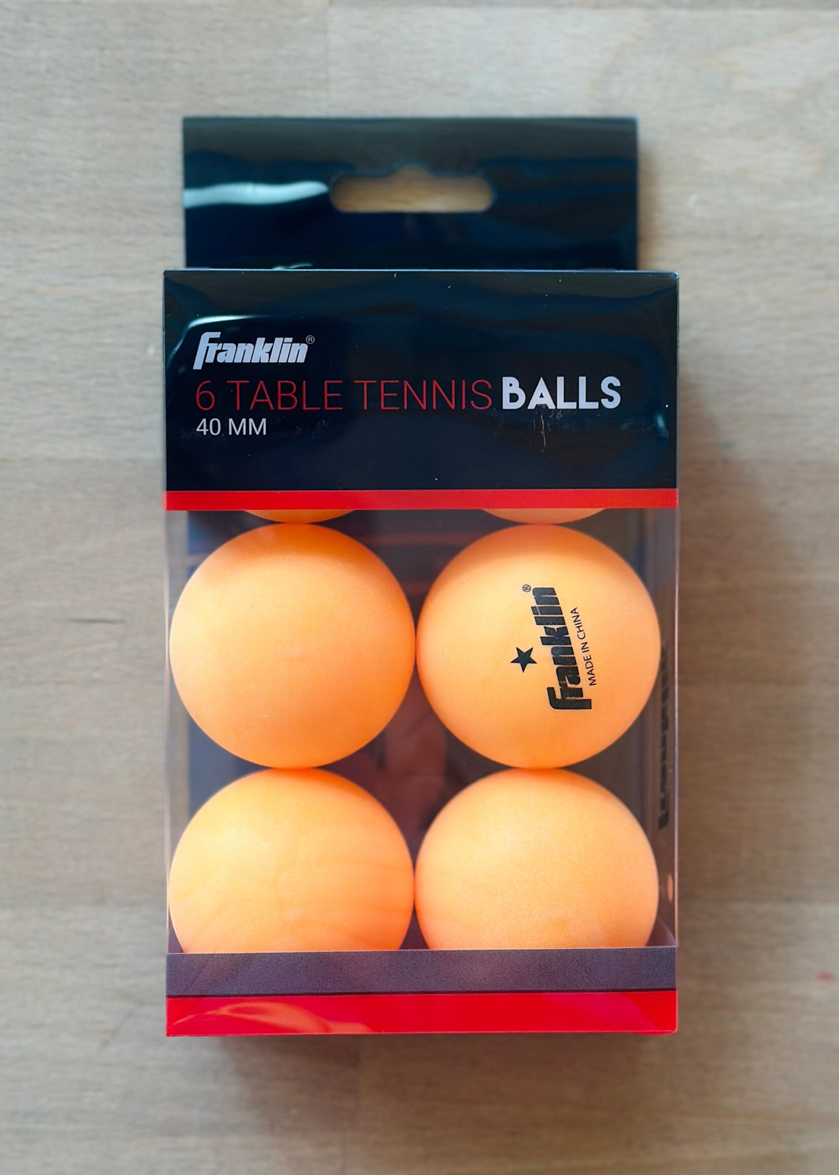 Franklin 6 Table Tennis Balls (Orange)