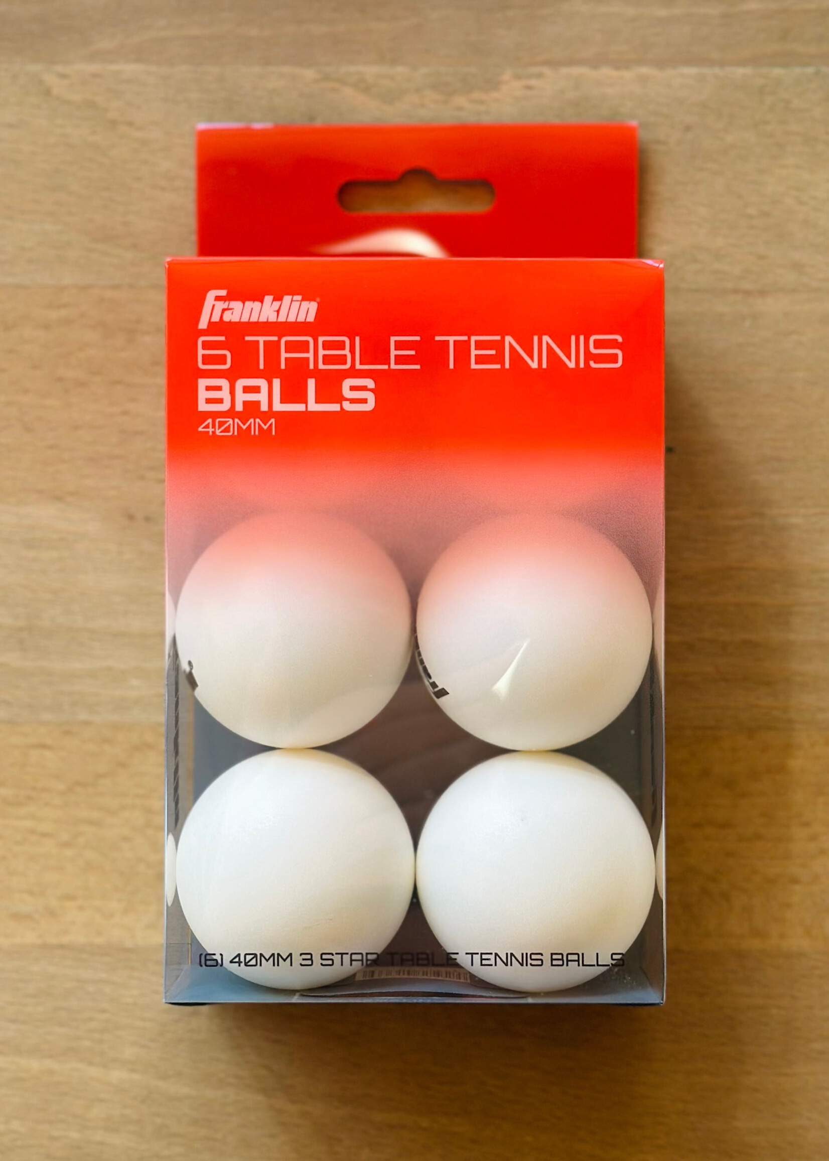 Franklin 6 Table Tennis Balls (White)