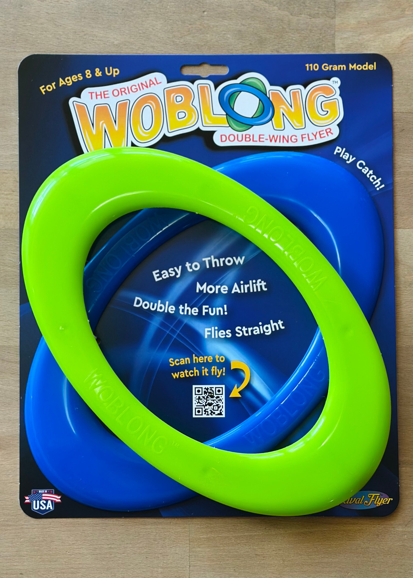 Rival Flyer Woblong Double-Wing Flyer (Blue/Green)