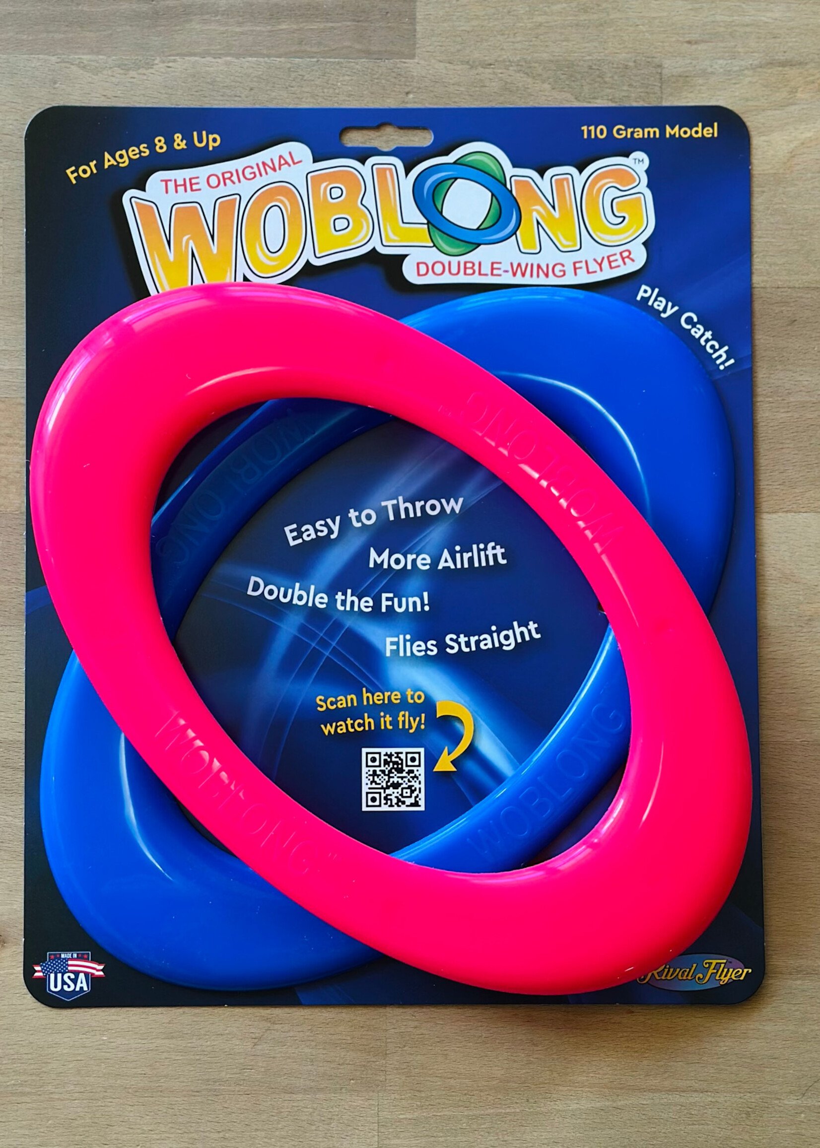 Rival Flyer Woblong Double-Wing Flyer (Blue/Pink)