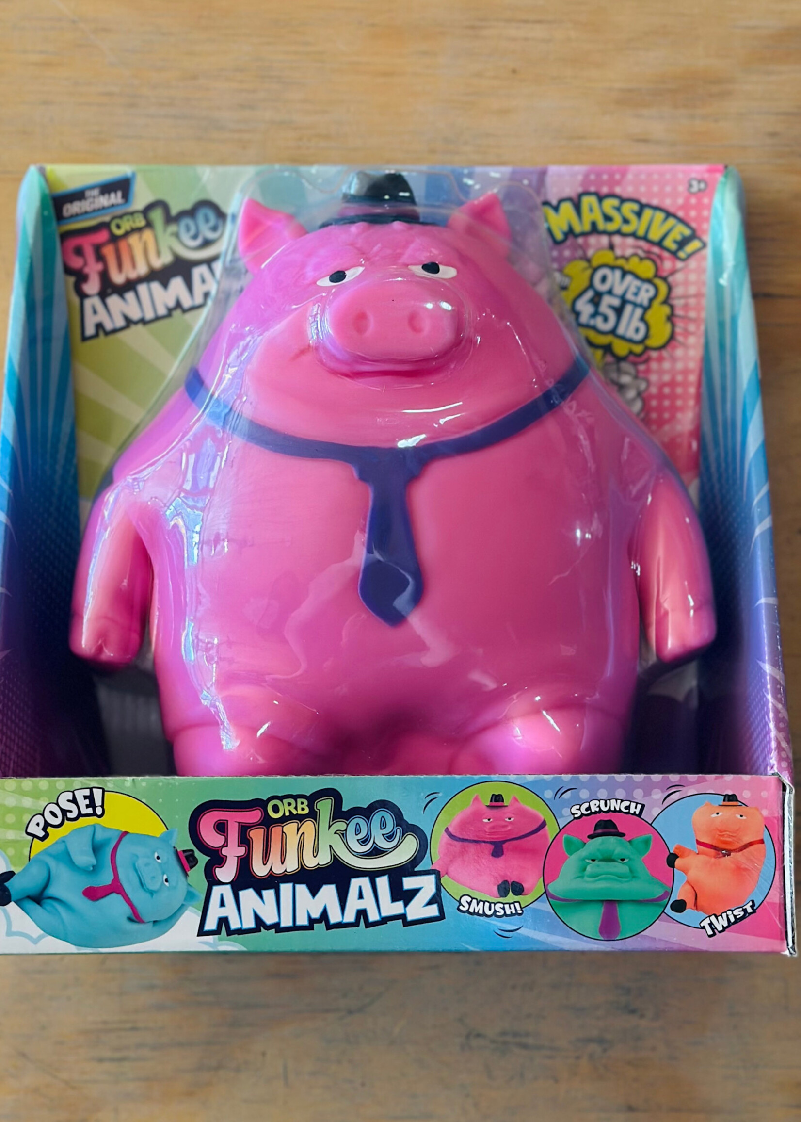 ORB Funkee Animalz Pig with Hat - Pink