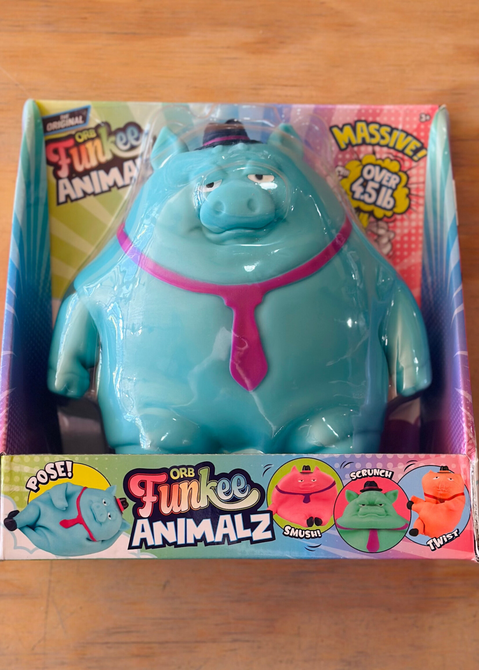 ORB Funkee Animalz Pig with Hat - Teal