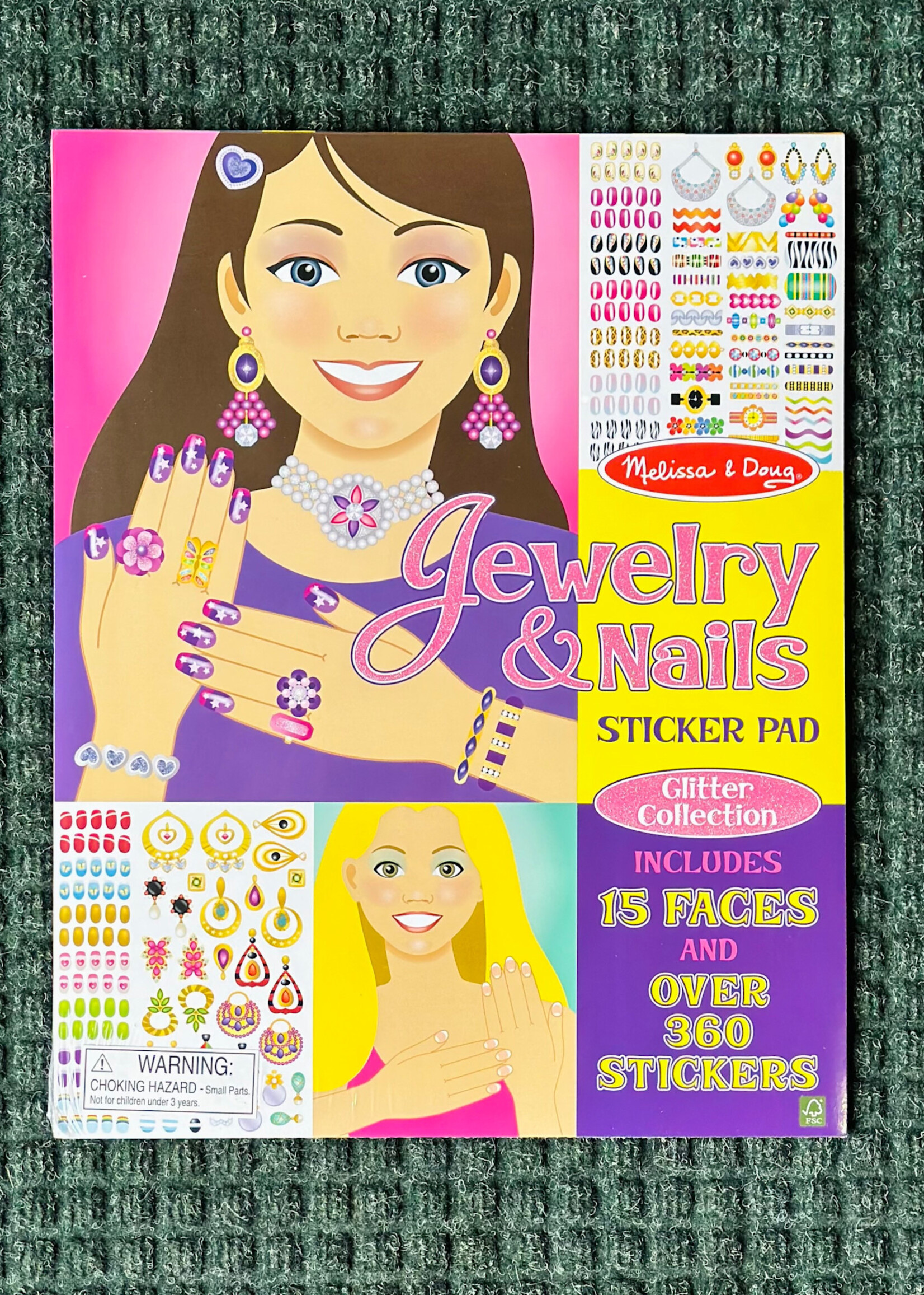 Melissa & Doug Sticker Pad - Jewelry & Nails Glitter Collection