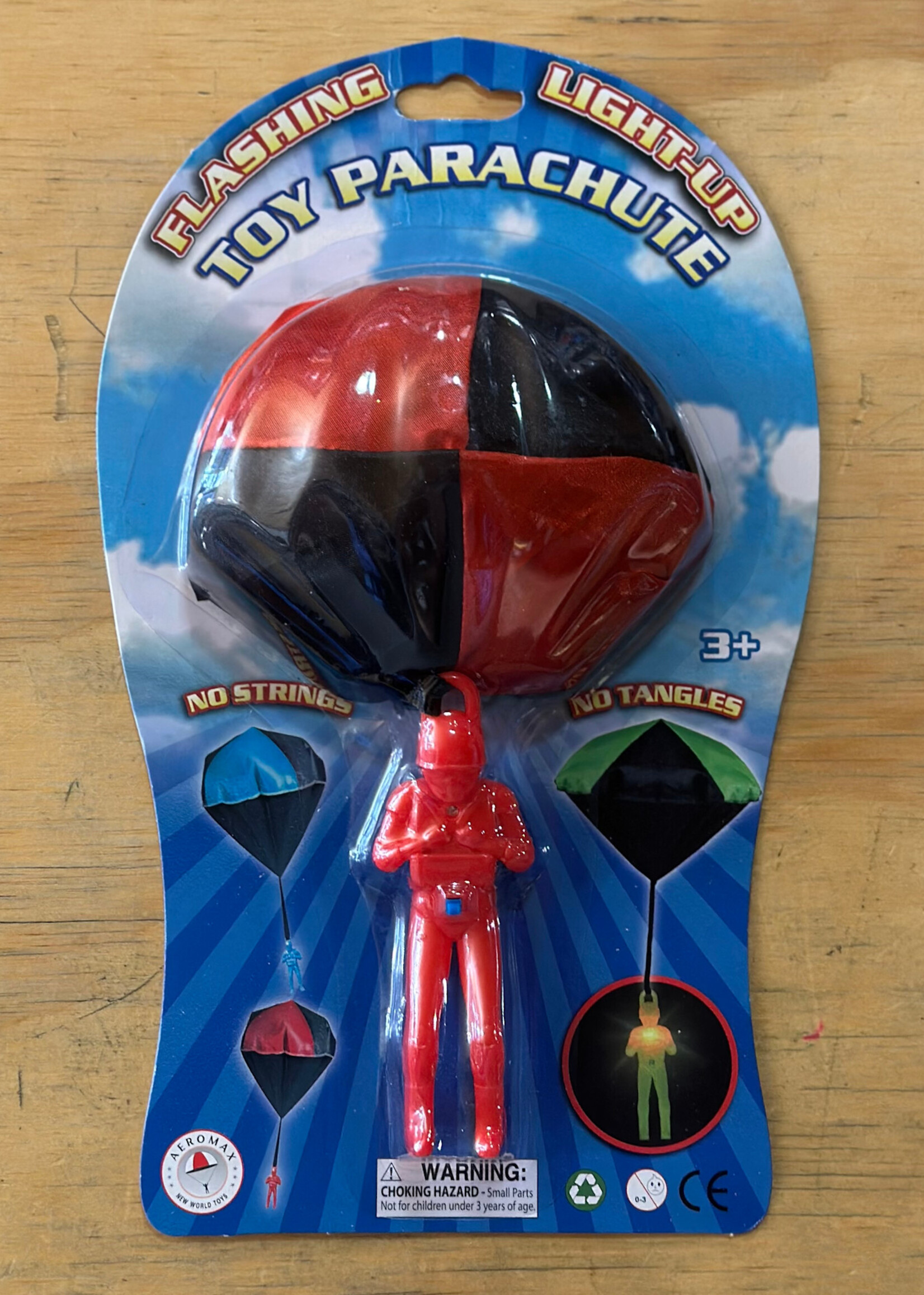 Aeromax Flashing Light-Up Toy Parachute (Red)