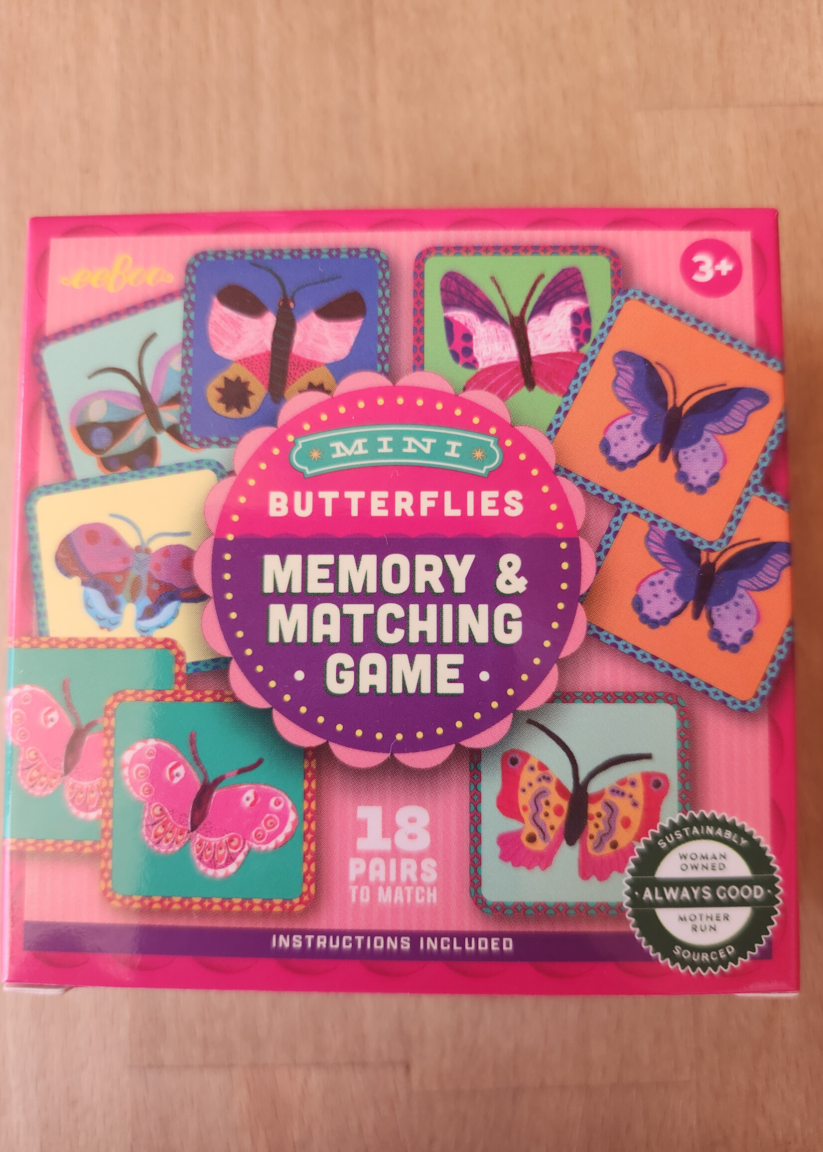eeBoo Mini Memory Game -Butterflies