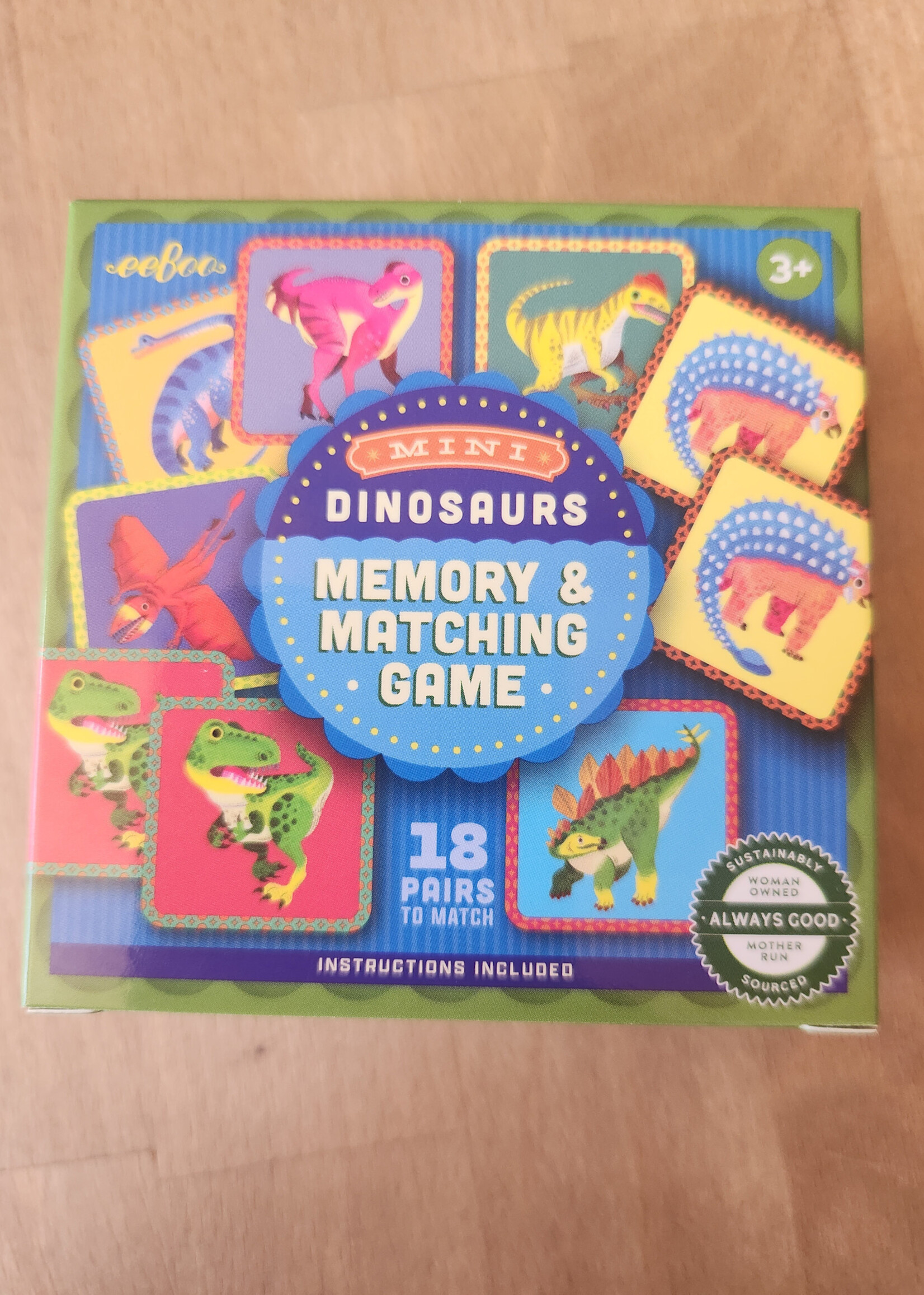 eeBoo Mini Memory Game -Dinosaurs