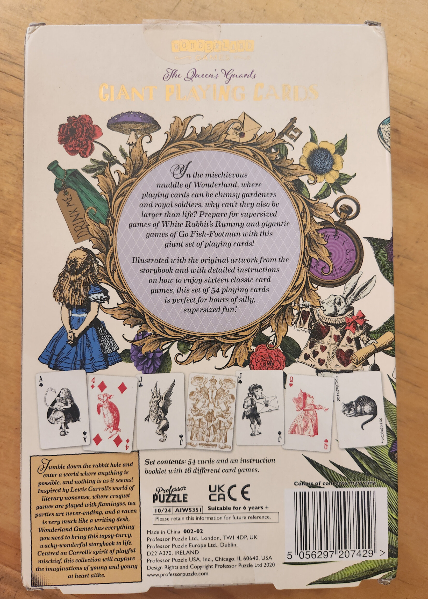 Professor Puzzle Card Game - The Queen’s Guards (Giant Playing Cards)