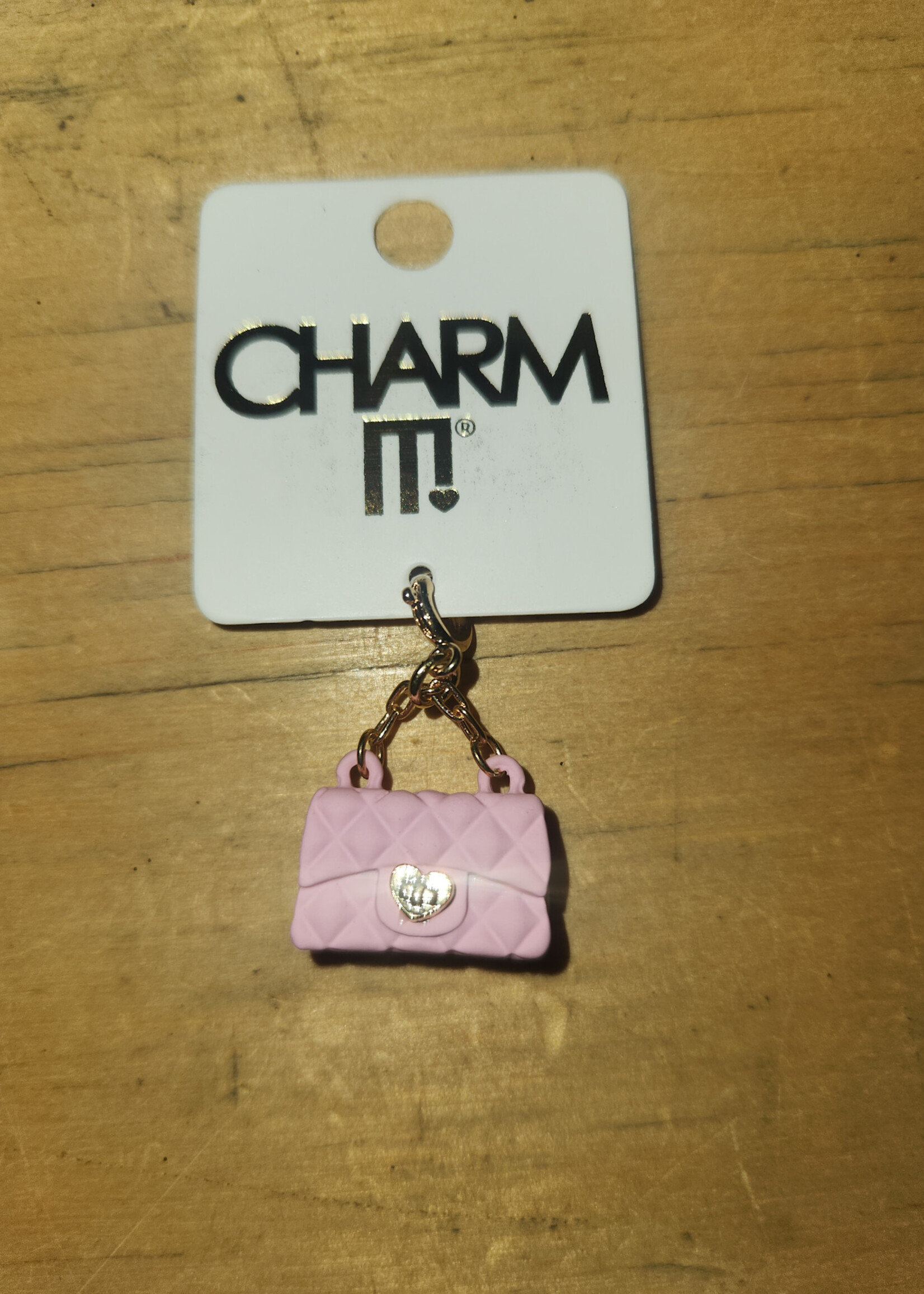 Charm It! Charm It! - Gold Pink Purse Charm