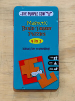 The Purple Cow Travel Game - Magnetic Brain Teaser Puzzles (4-in-1)