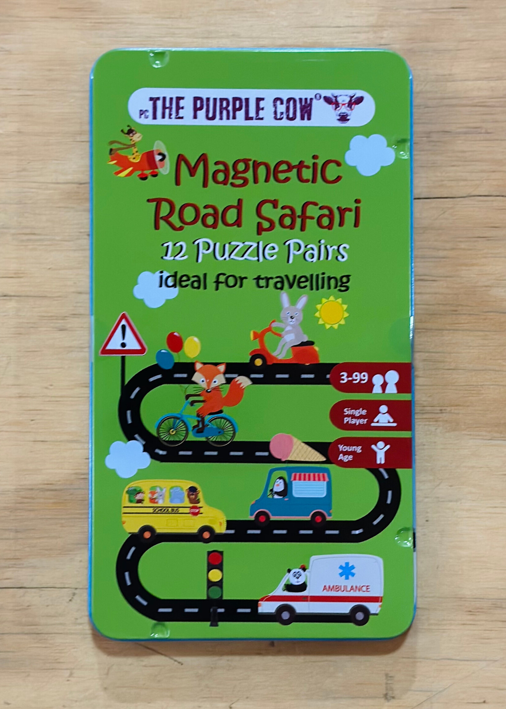 The Purple Cow Travel Game - Magnetic Road Safari
