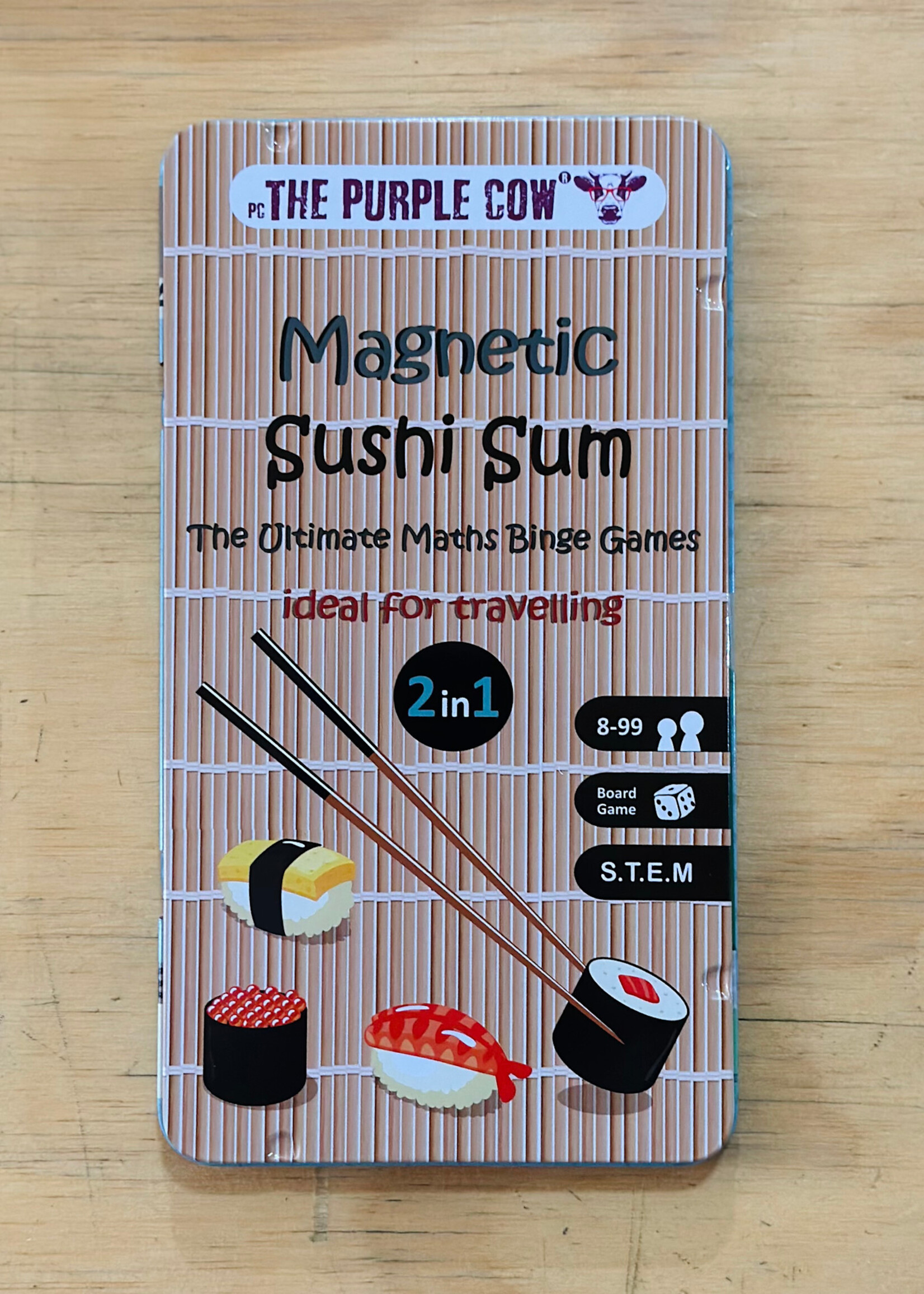 The Purple Cow Travel Game - Magnetic Sushi Sum