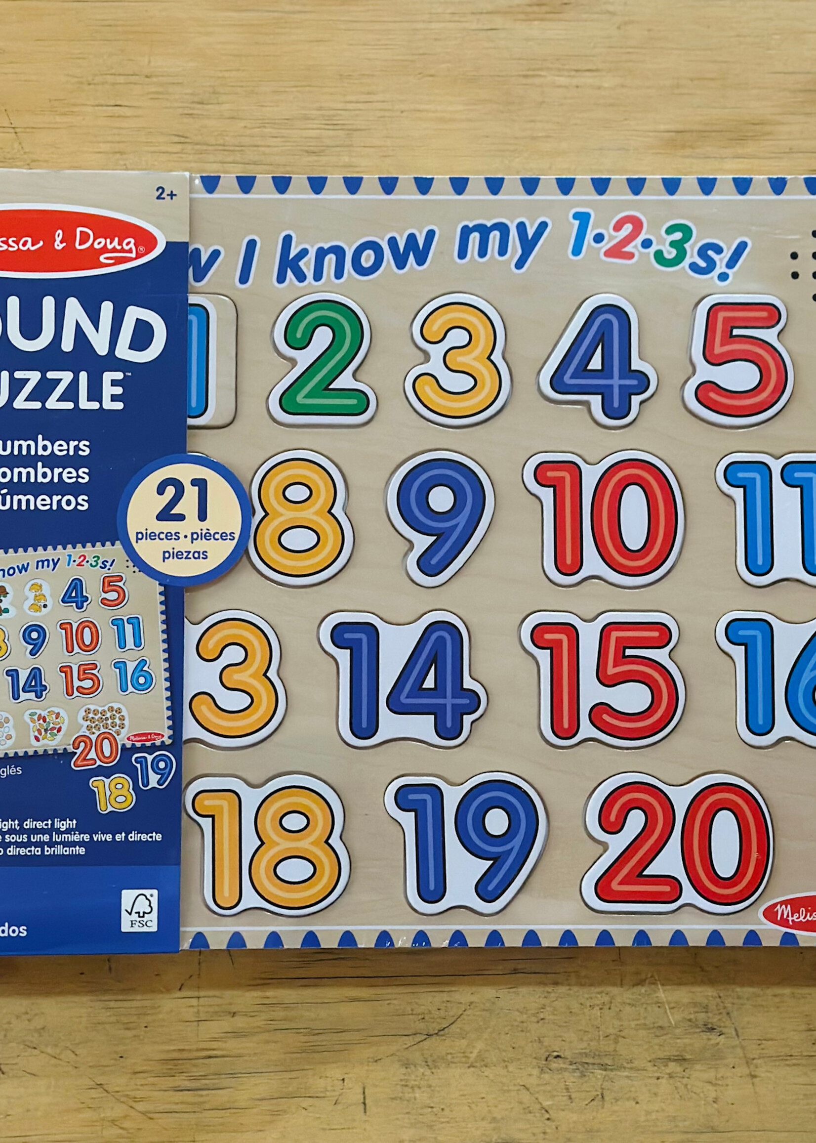 Melissa & Doug Puzzle - Sound: Numbers 21 Pc.