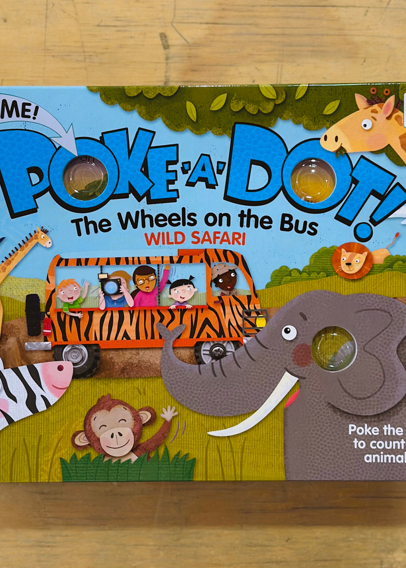 Melissa & Doug Book - Poke-a-Dot: Wheels on the Bus (Wild Safari)