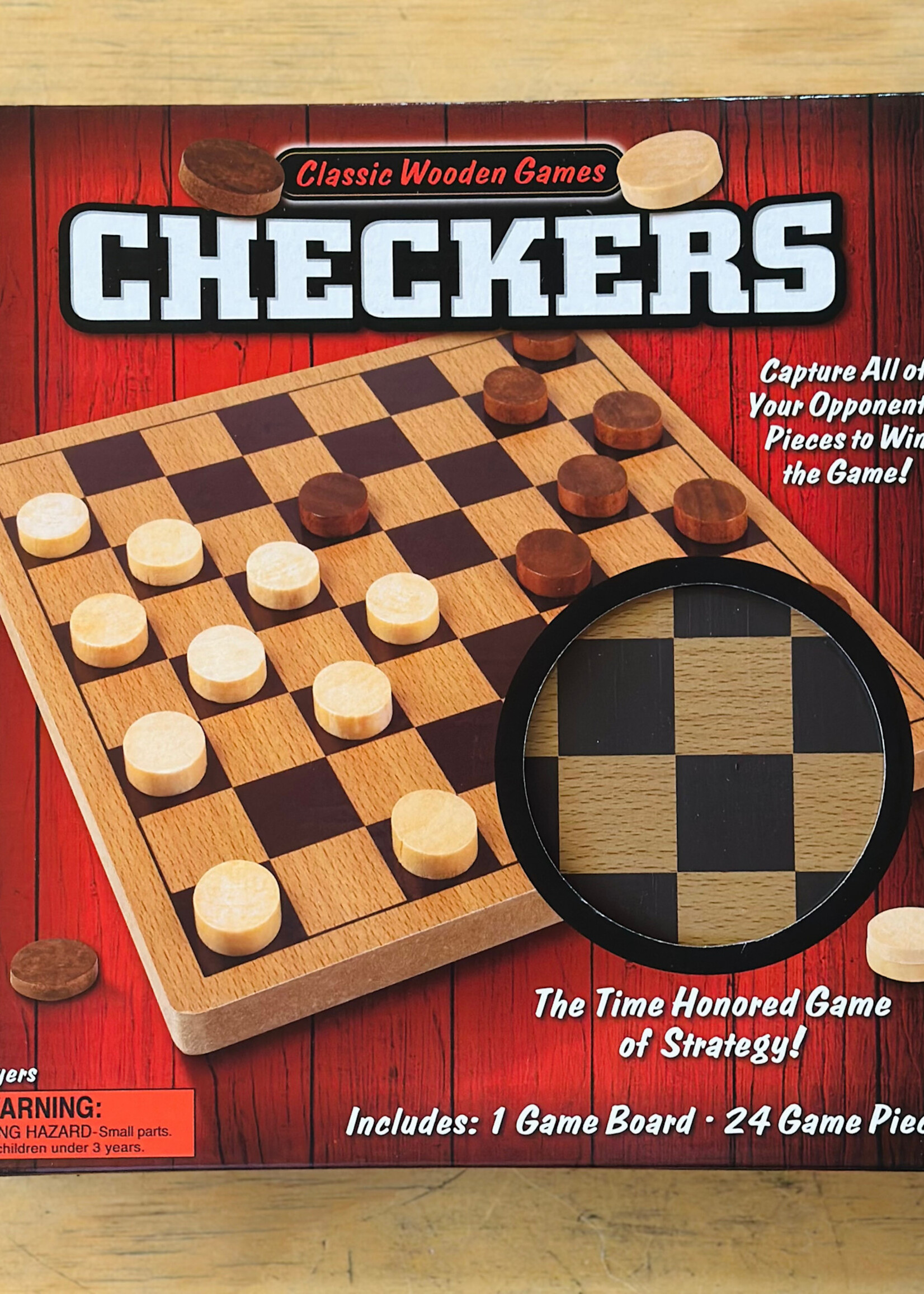 The Toy Network Game - 10” Wooden Checkers