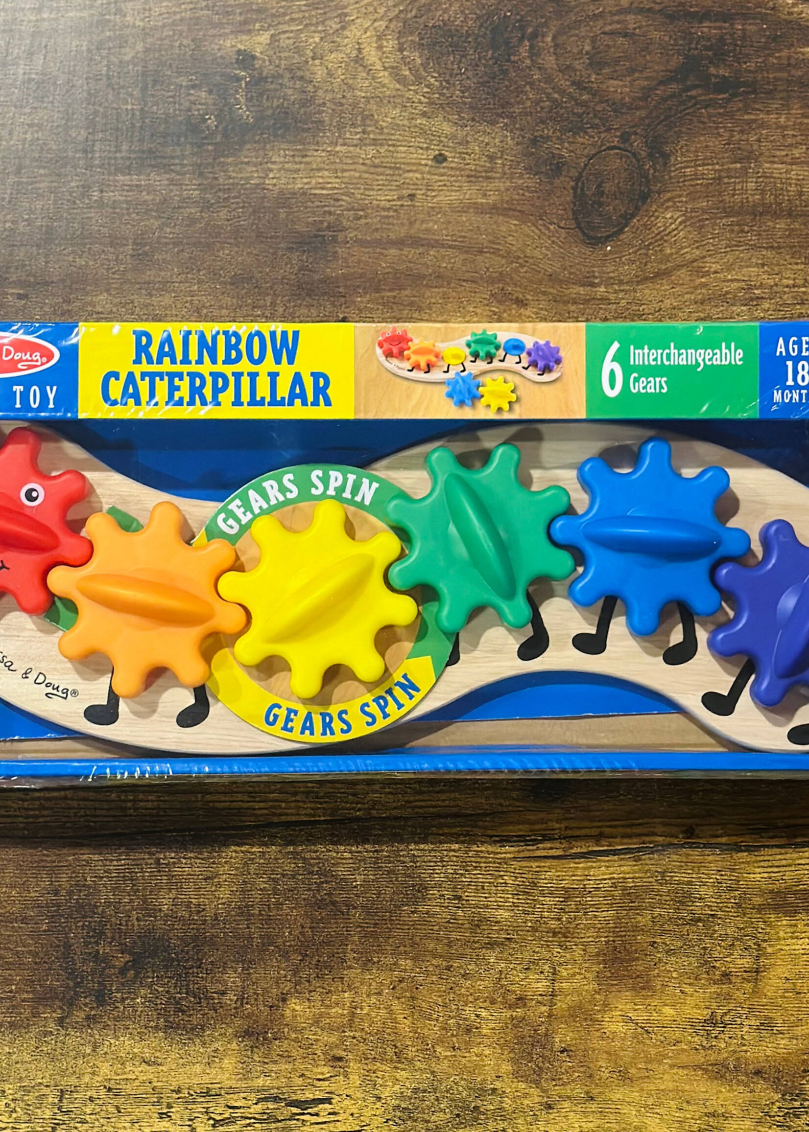Melissa & Doug Rainbow Caterpillar Gear Toy