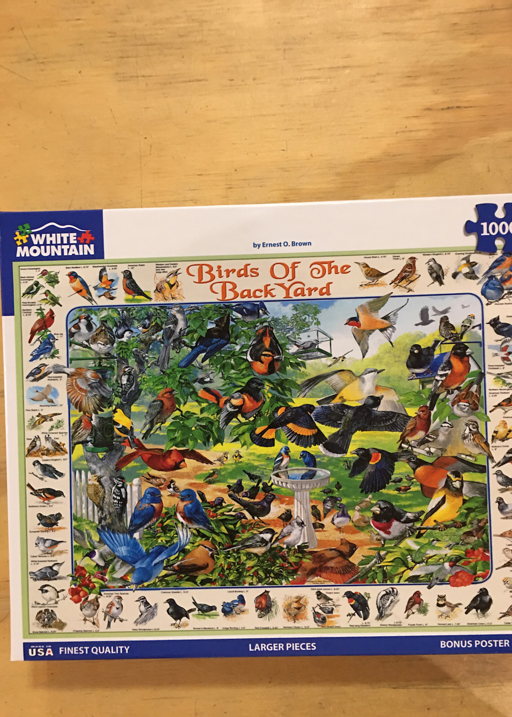 White Mountain Puzzles Puzzle - Birds of the Back Yard 1000 Pc.