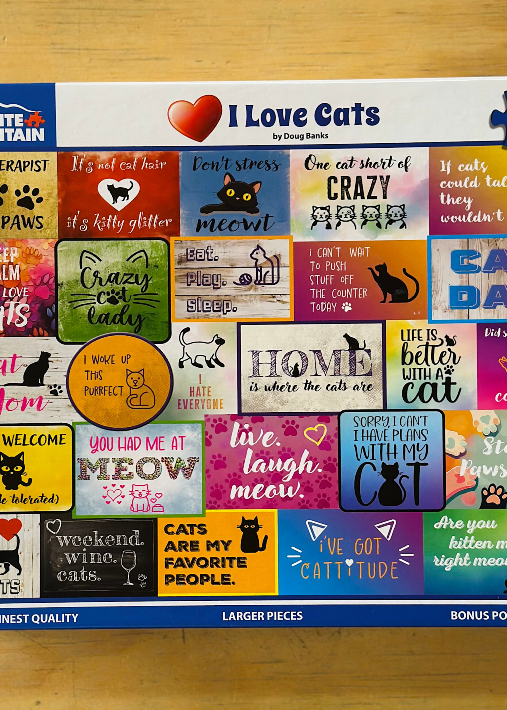 White Mountain Puzzles Puzzle - I Love Cats 1000 Pc.