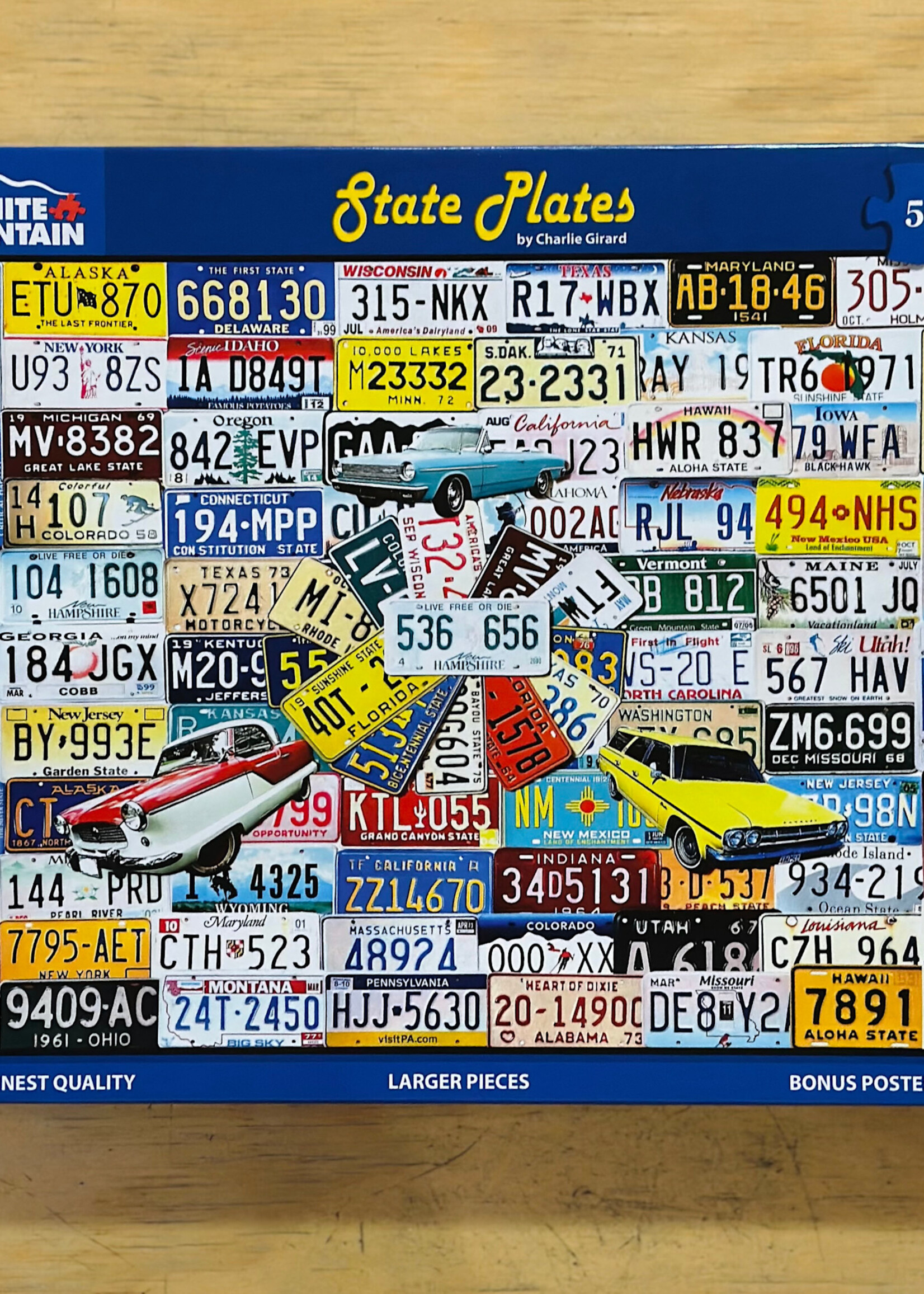 White Mountain Puzzles Puzzle - State Plates 500 Pc.
