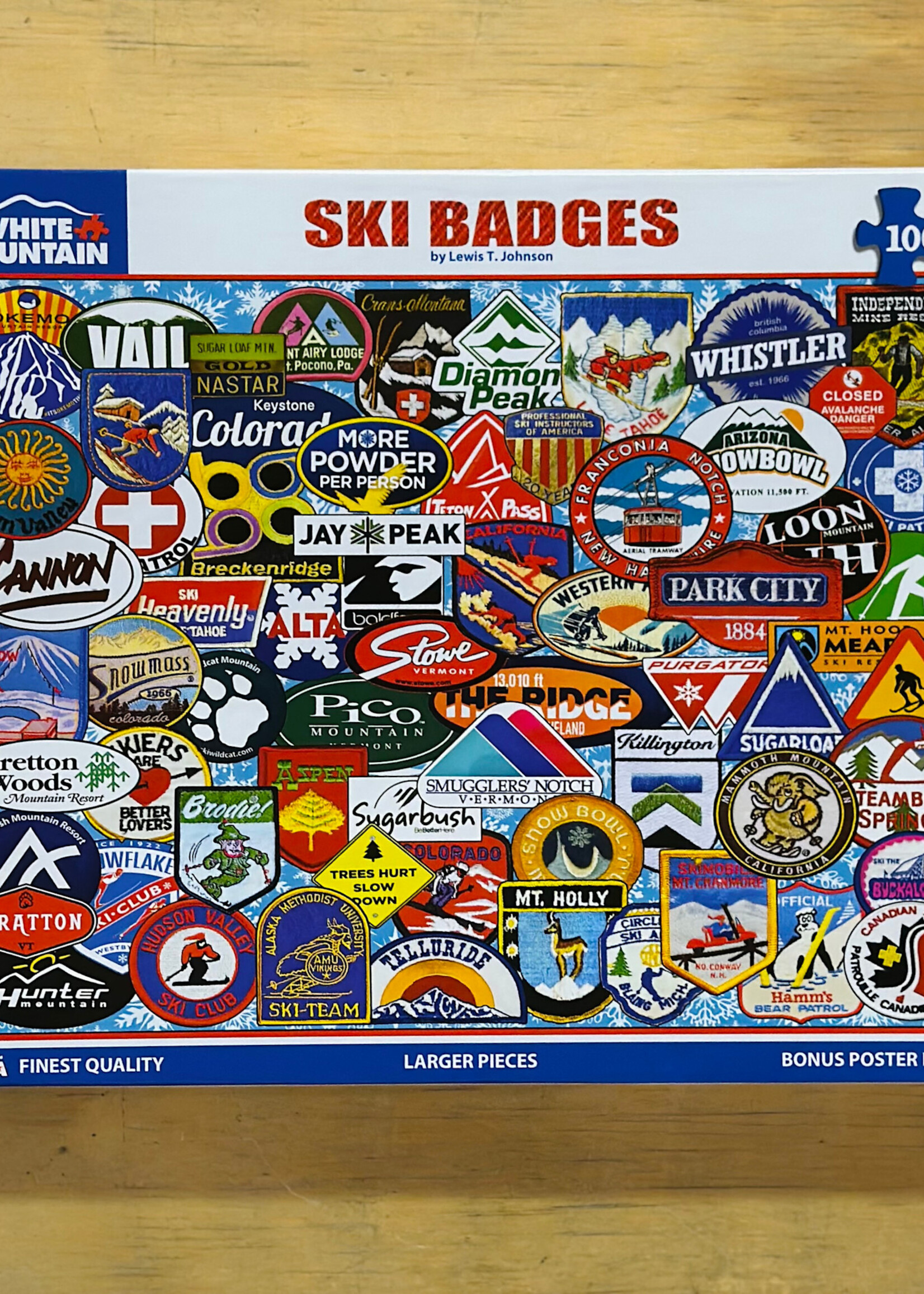 White Mountain Puzzles Puzzle - Ski Badges 1000 Pc.