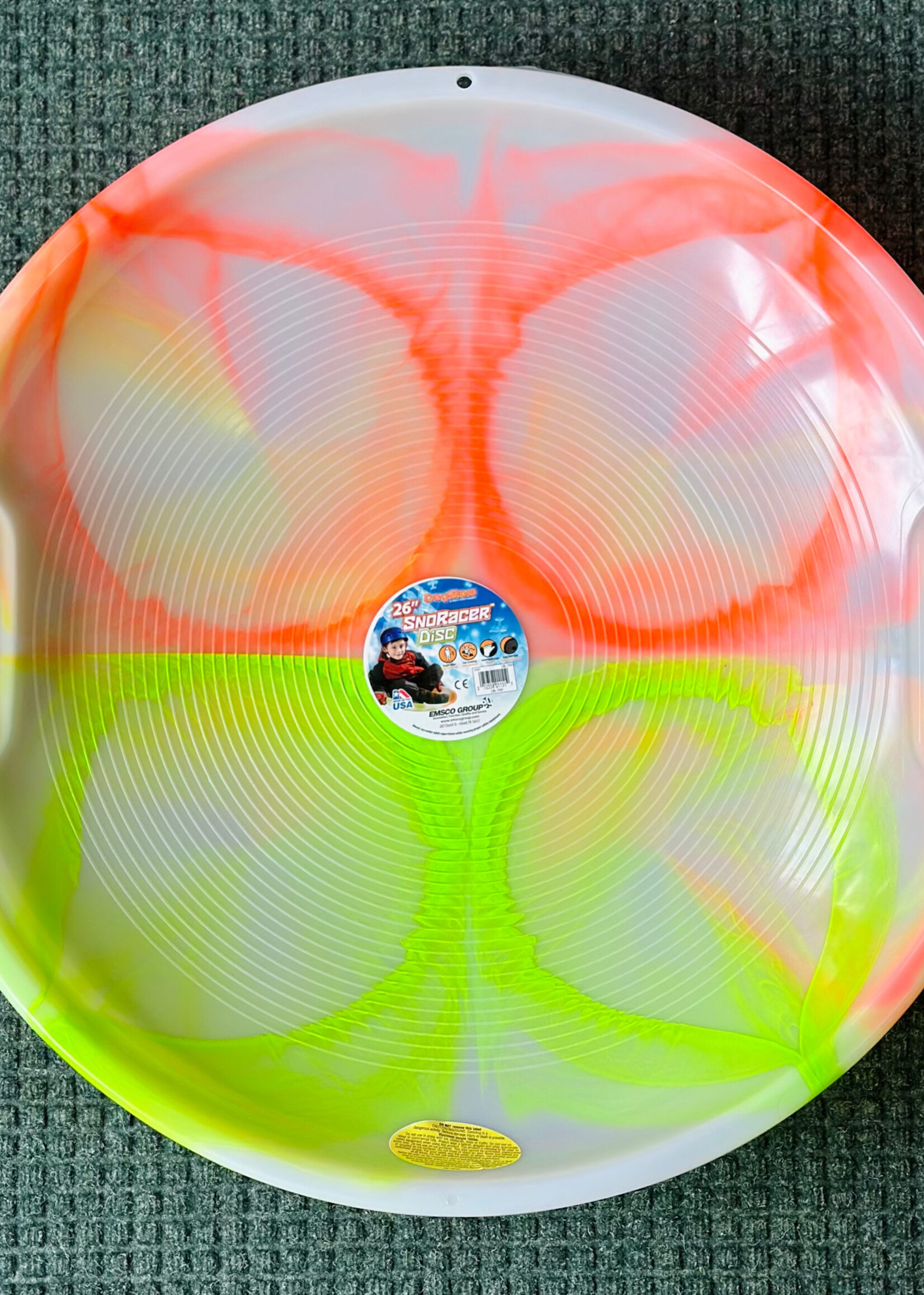 WRA 26” SnoRacer Disc (Orange/Green)