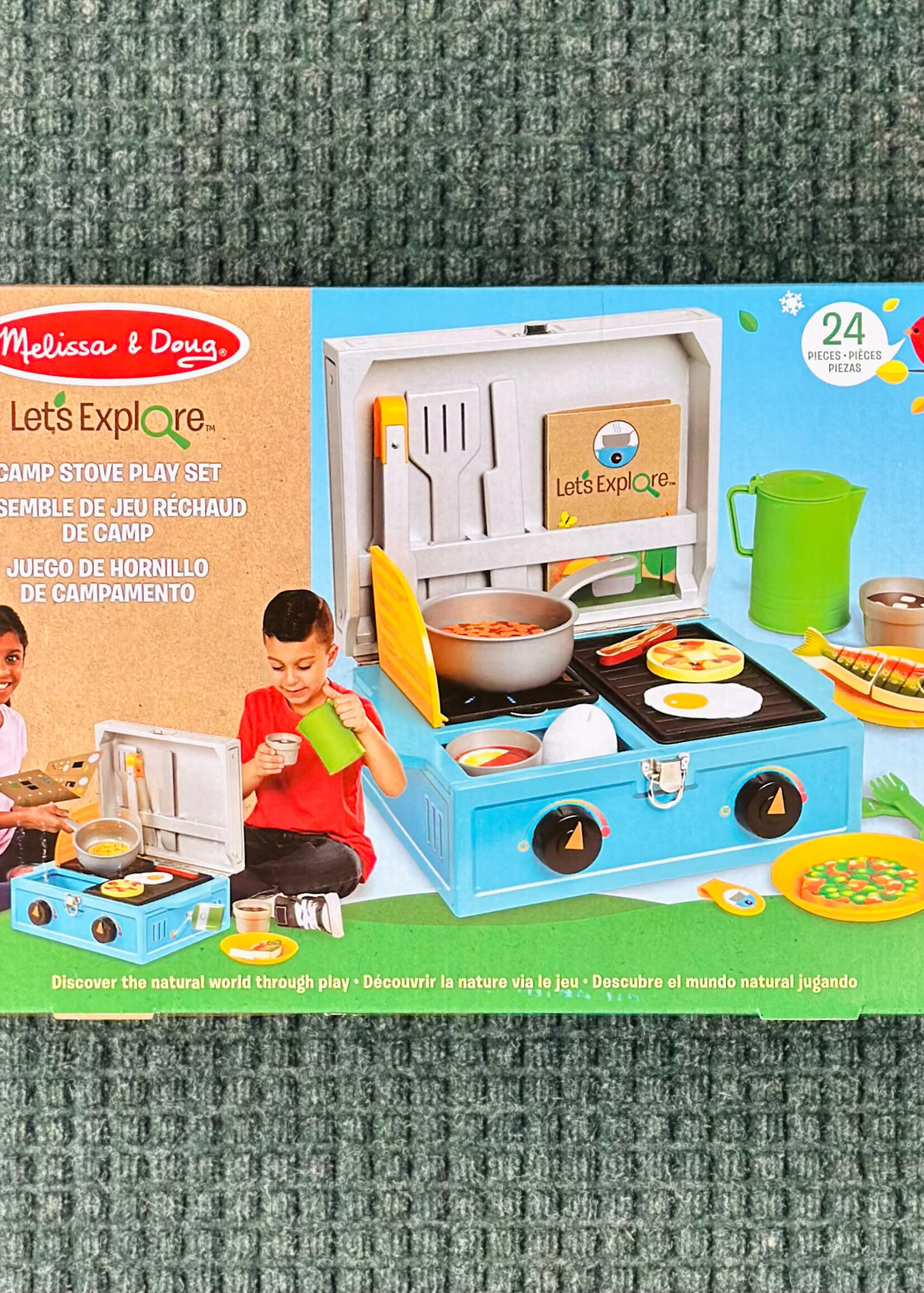 Melissa & Doug Let's Explore Wooden Camp Stove Play Set