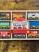 Melissa & Doug Magnetic Wooden Train Cars