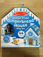 Melissa & Doug Wooden Gingerbread House Play Set - Winter Frost