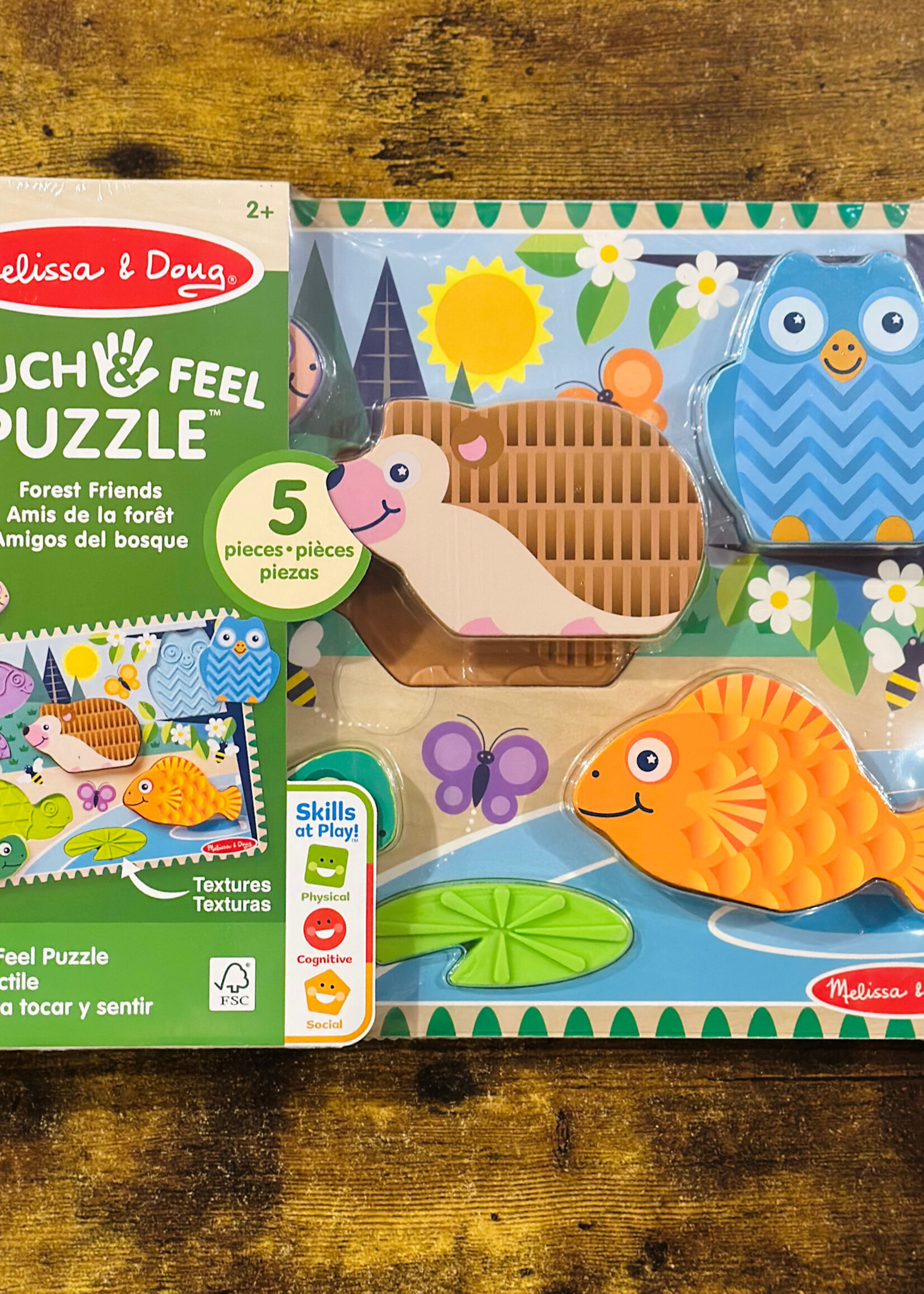 Melissa & Doug Puzzle - Touch & Feel Forest Friends