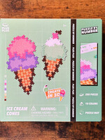 Plus-Plus Puzzle by Number - 250 Pc. Ice Cream Cones