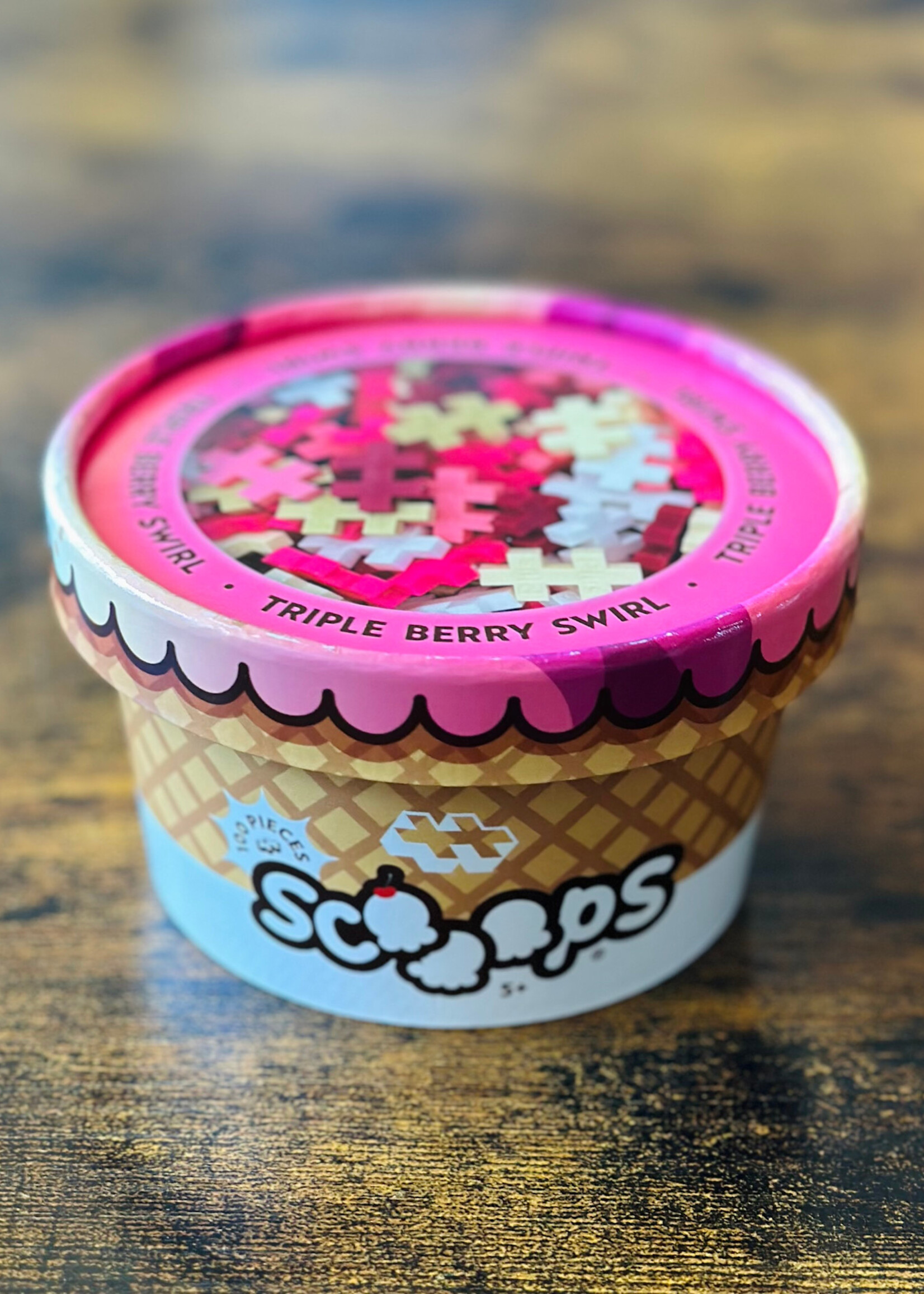 Plus-Plus Scooops - 100 Pc. Triple Berry Swirl