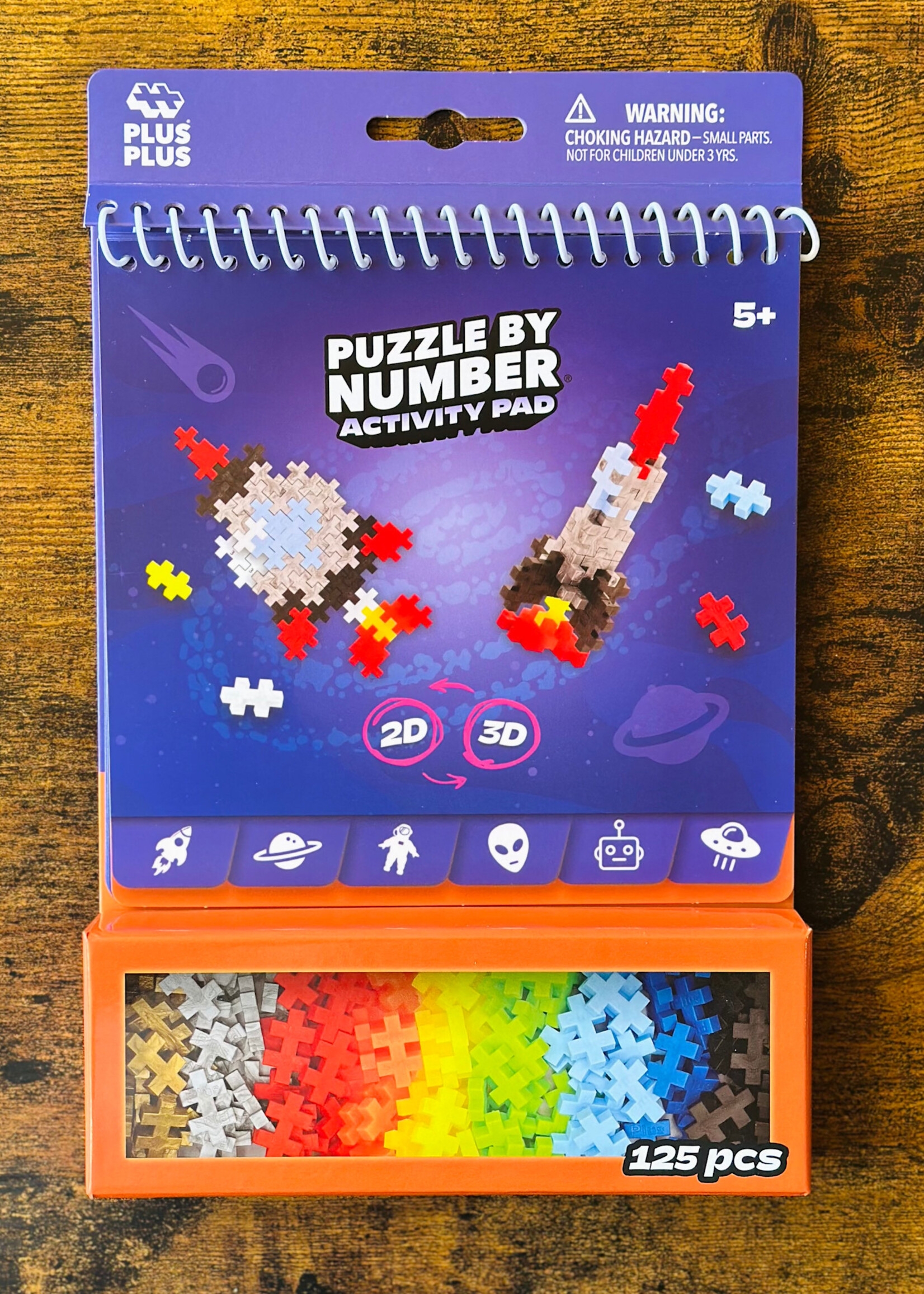 Plus-Plus Puzzle by Number - 125 Pc. Space (Activity Pad)