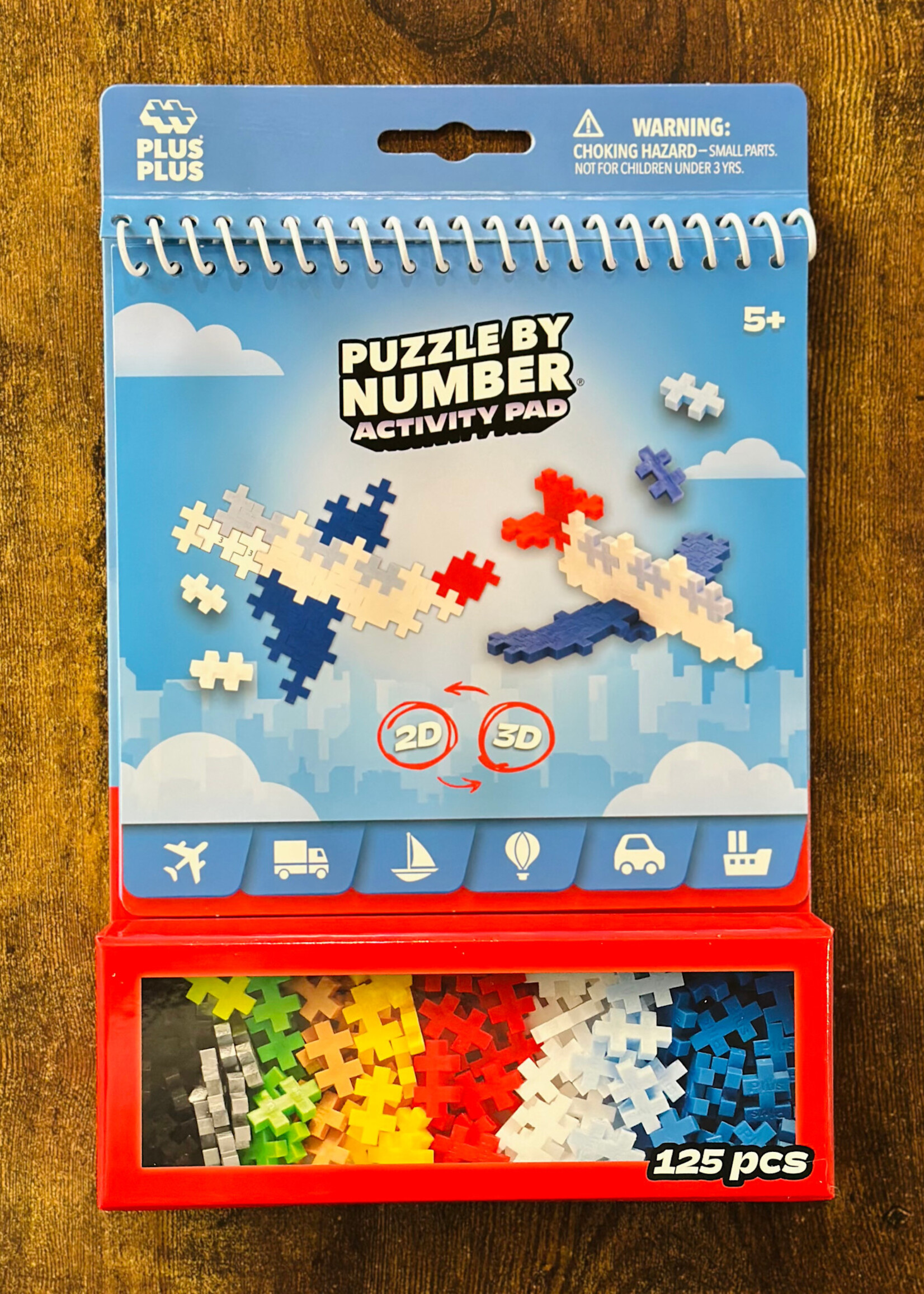 Plus-Plus Puzzle by Number - 125 Pc. Transportation (Activity Pad)