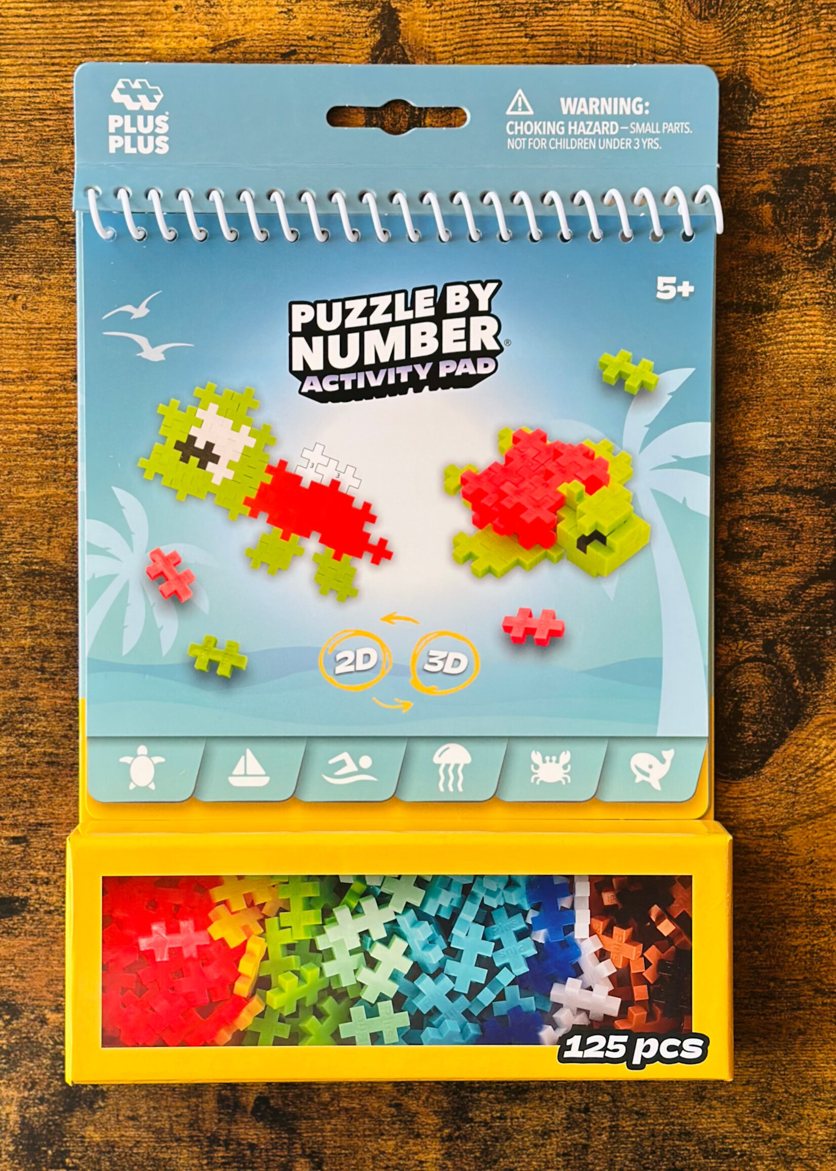 Plus-Plus Puzzle by Number - 125 Pc. Ocean (Activity Pad)