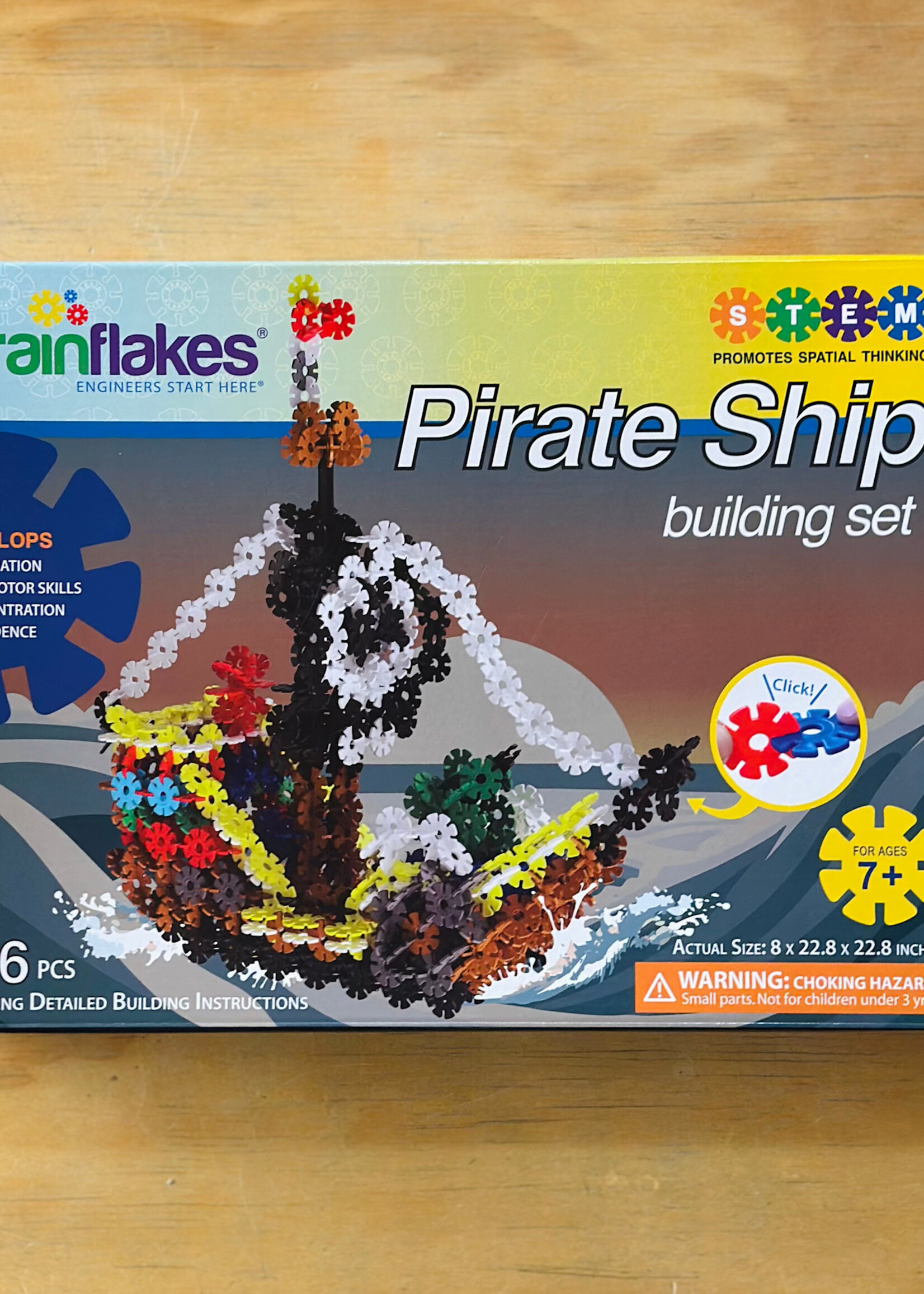 Tiger Hart Toys BrainFlakes - Pirate Ship Building Set