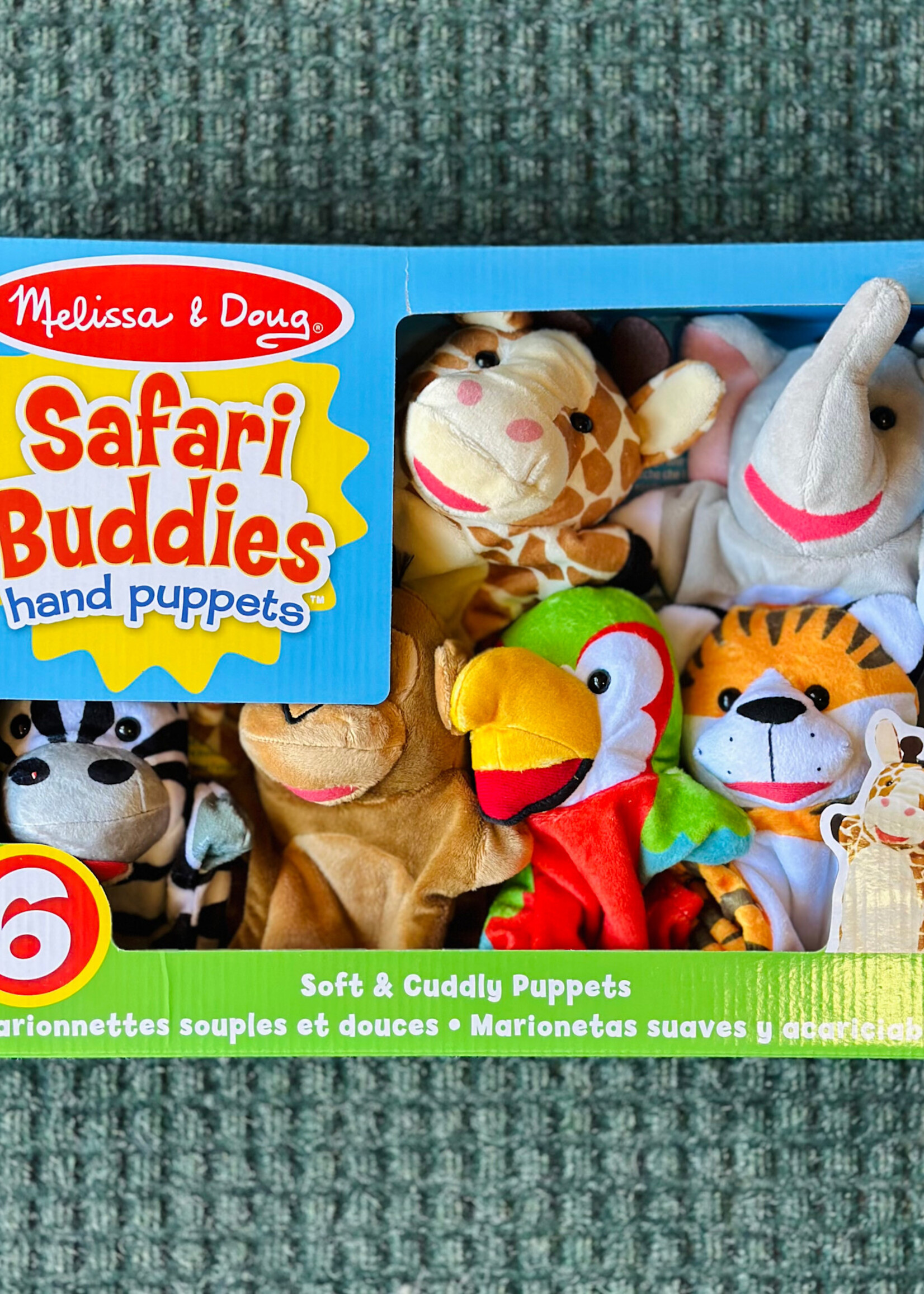 Melissa & Doug Safari Buddies Hand Puppets (6 Pc.)