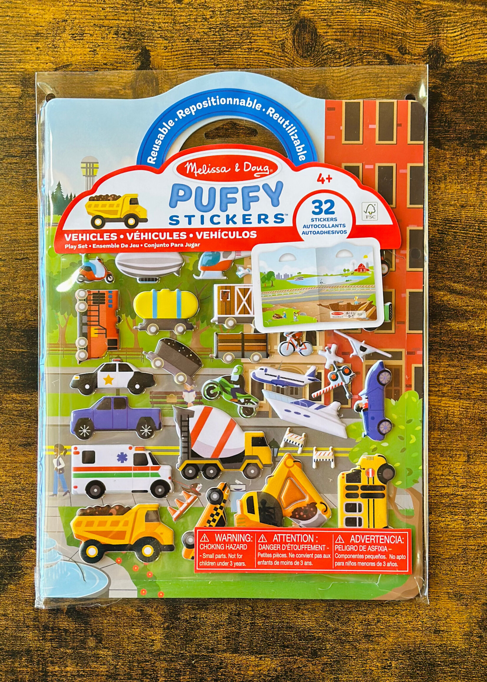 Melissa & Doug Puffy Sticker Play Set - Vehicles