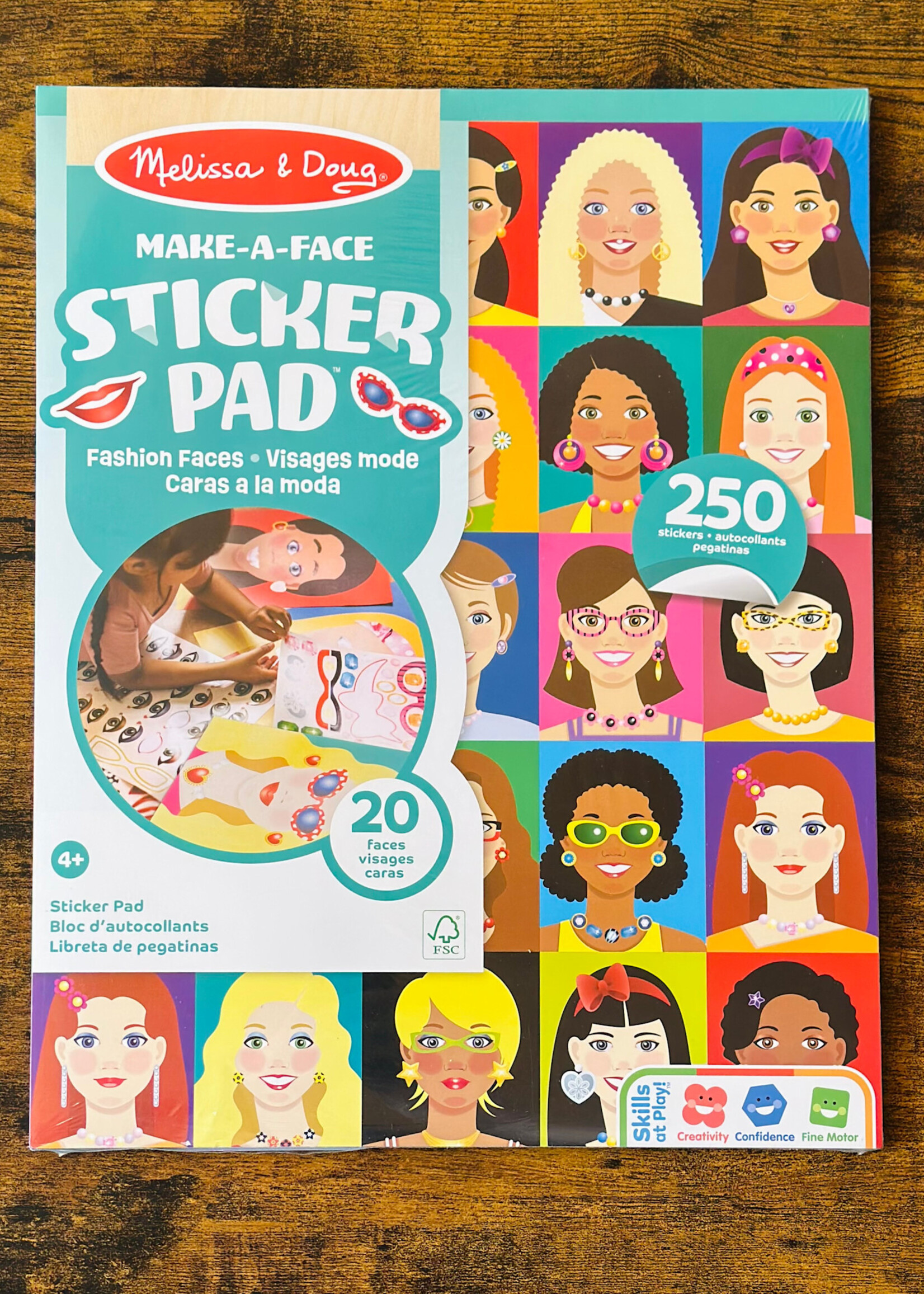 Melissa & Doug Sticker Pad - Make-a-Face Fashion Faces