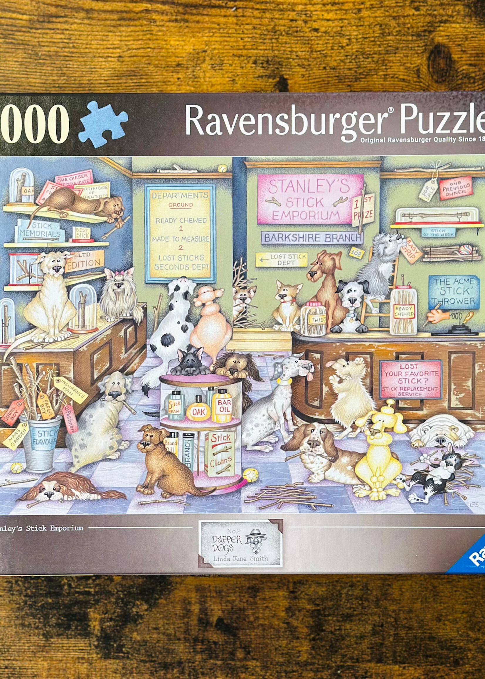 Ravensburger Puzzle - Stanley’s Stick Emporium (Dapper Dogs No. 2) 1000 Pc.