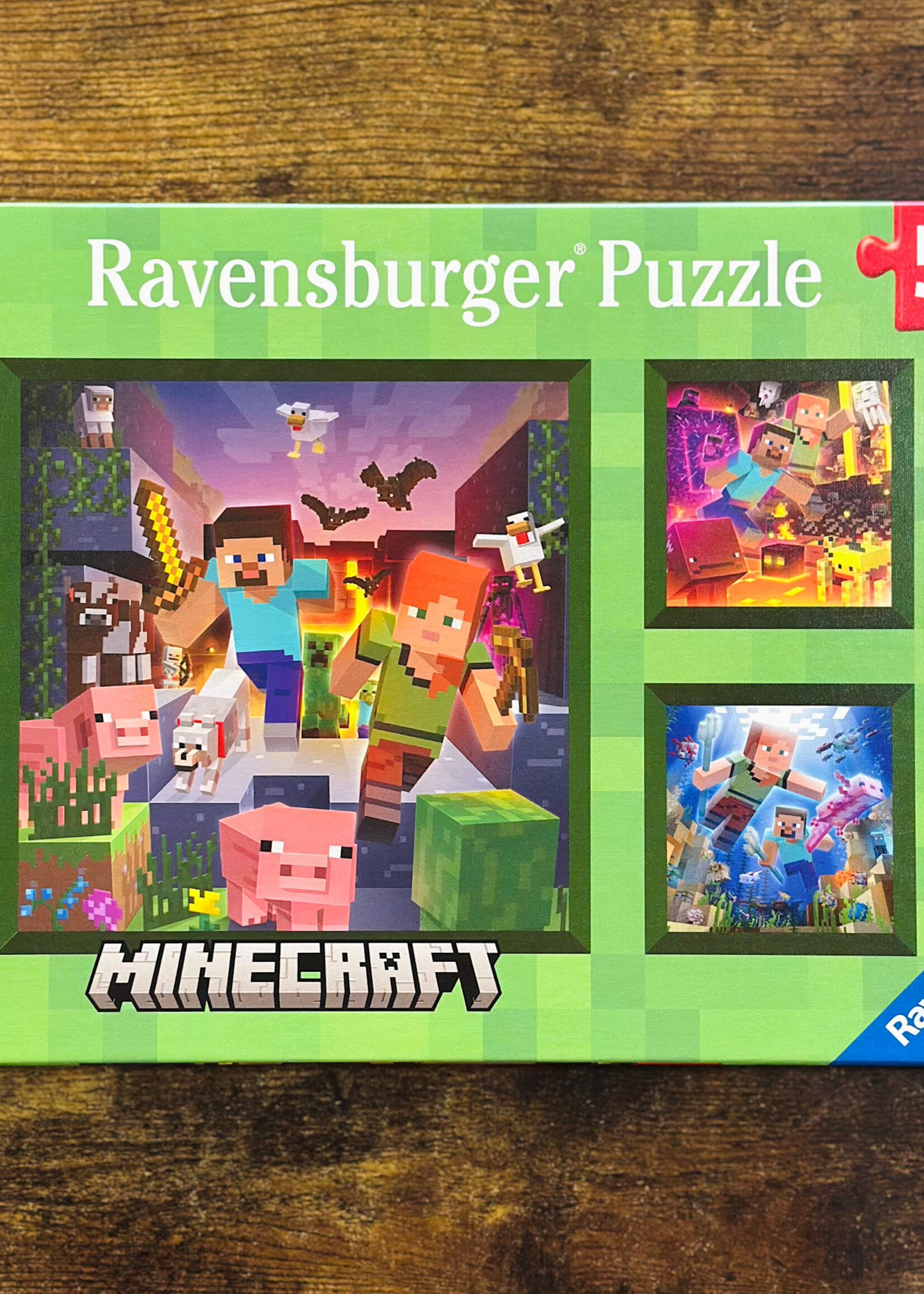 Ravensburger Puzzle - Minecraft Biomes 3x49 Pc.