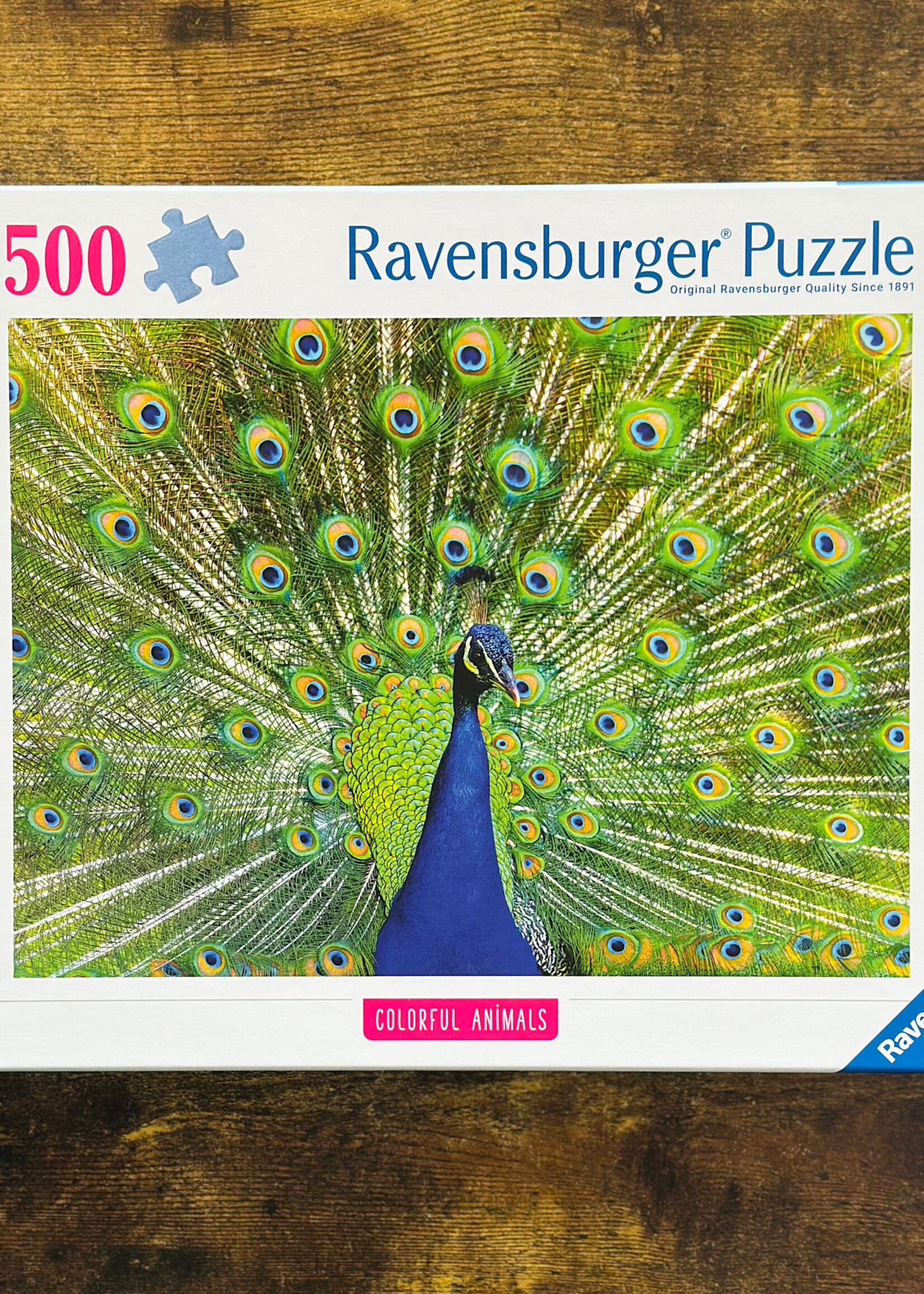 Ravensburger Puzzle - Peacock (Colorful Animals) 500 Pc.